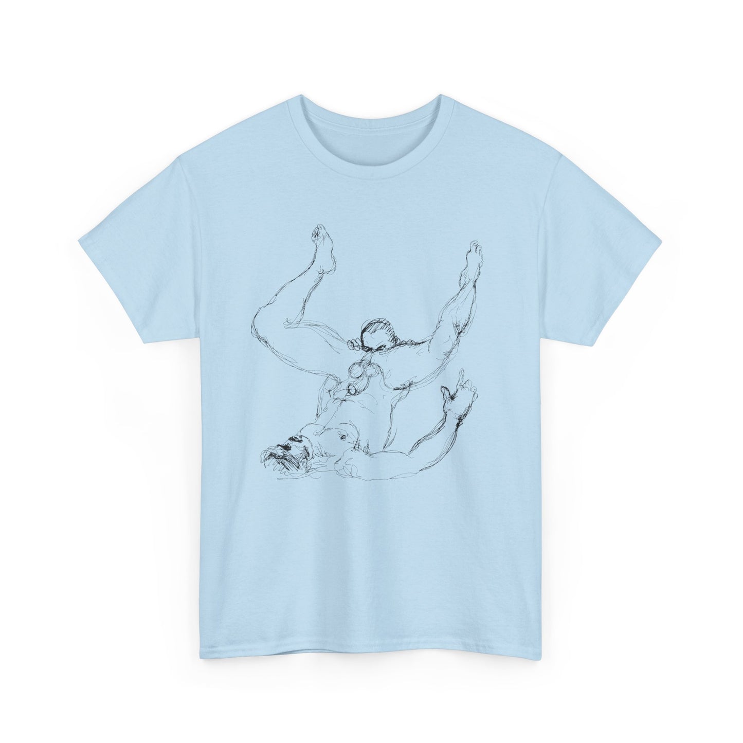 Gay Rimming Tshirt – Queer Erotic Art Tee with Line Drawing