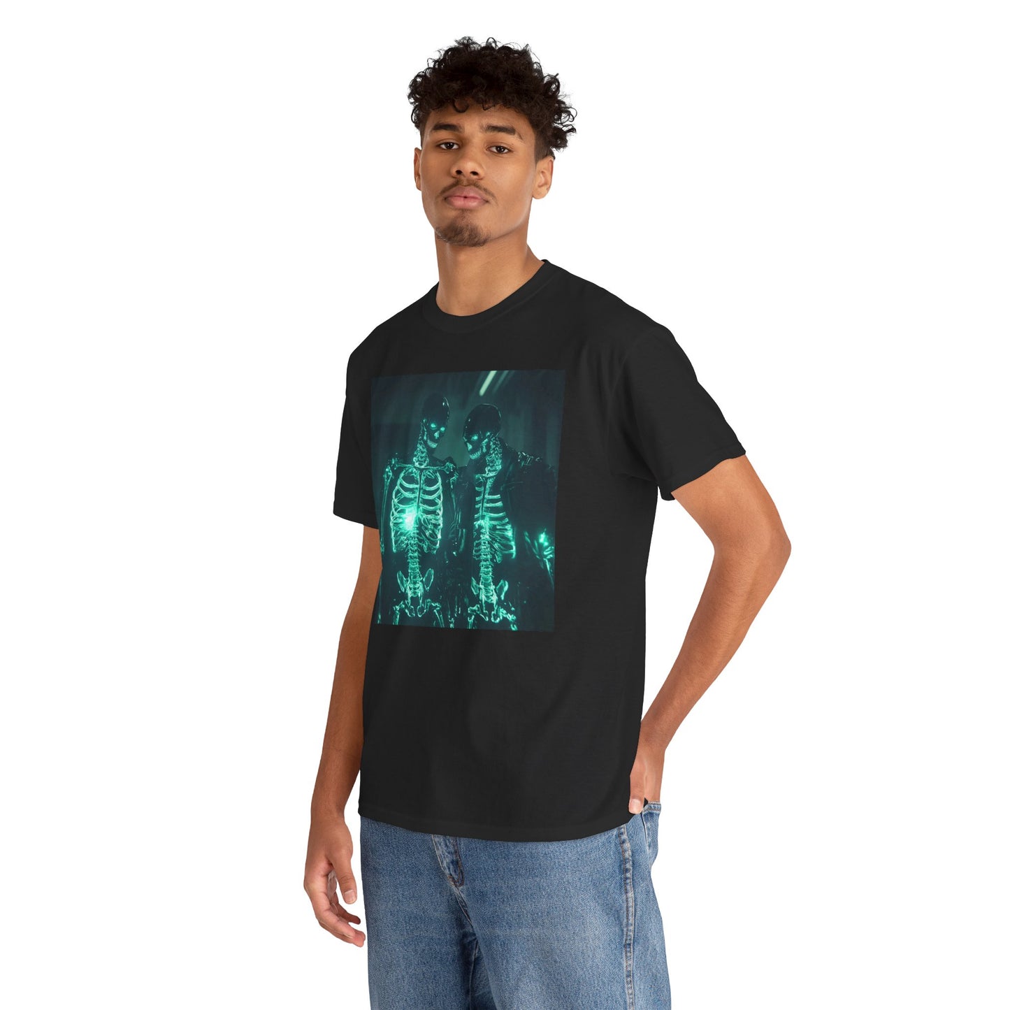 Glowing Skeleton Biker Rocker - Shirt