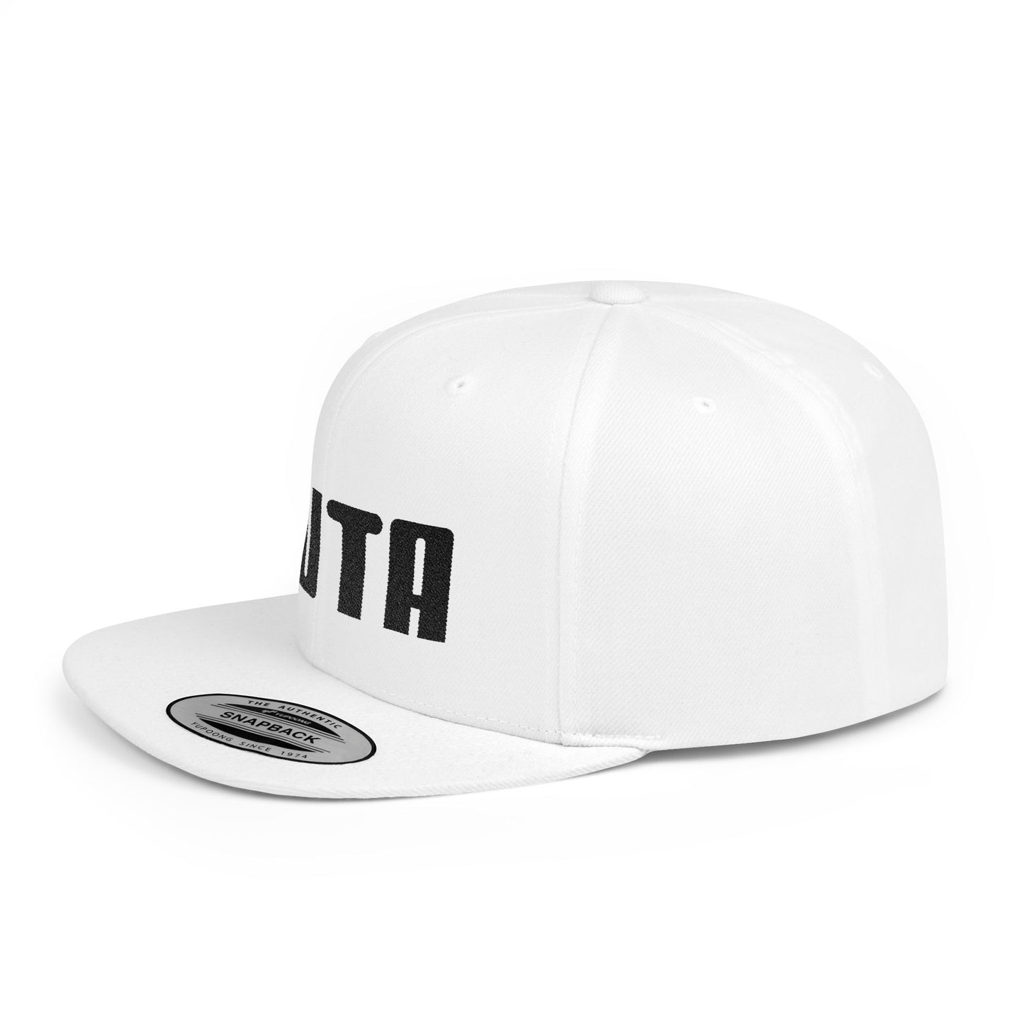 Puta - Black Stitching- Flat Bill Snapback Hat