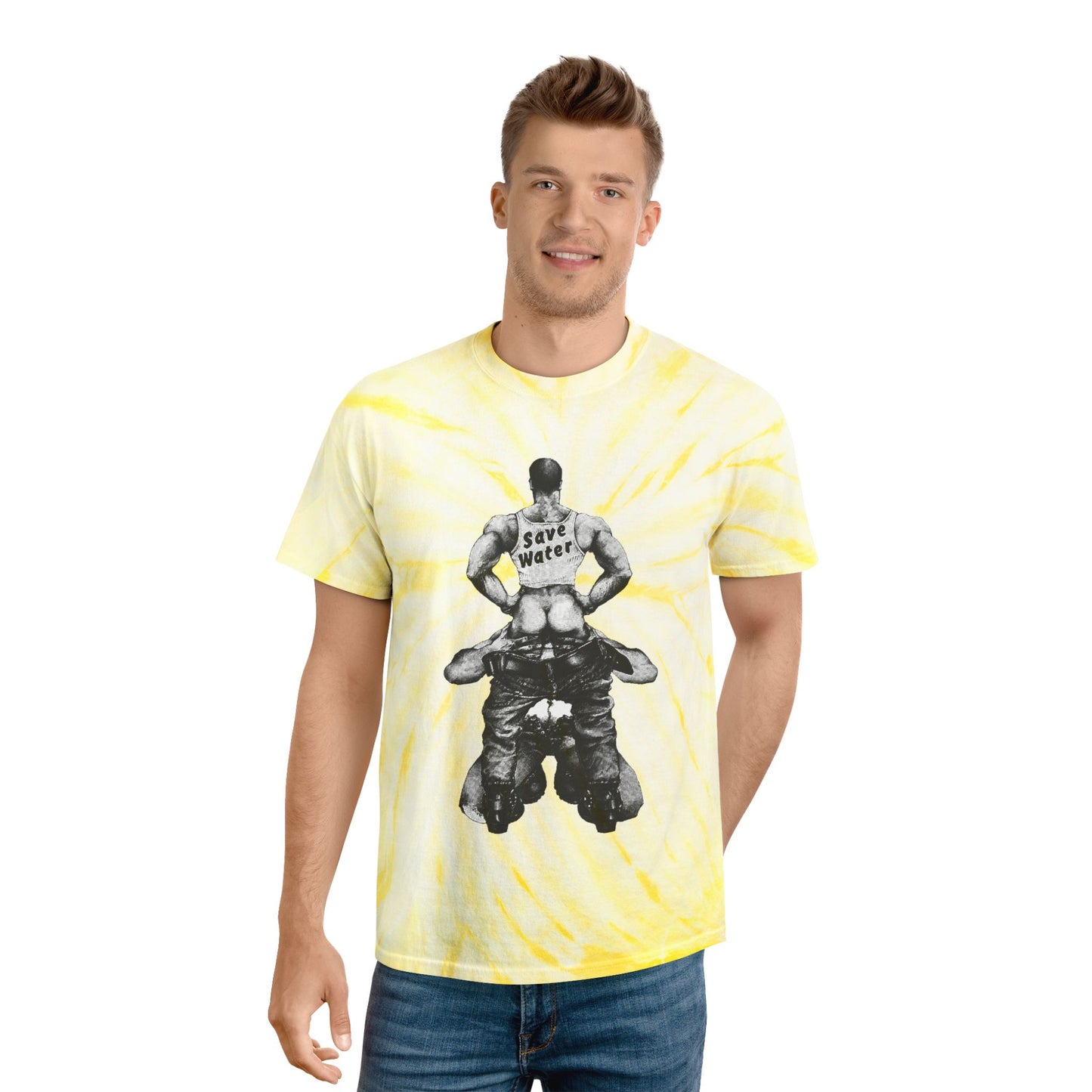 Save Water Yellow Tie Dye - TShirt