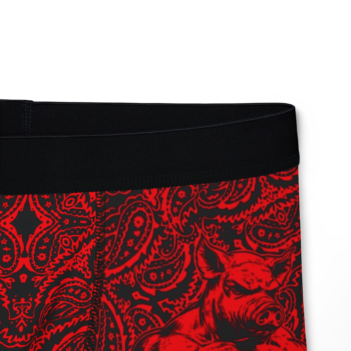 Pig Man - Red Paisley -  Men's Boxer Briefs