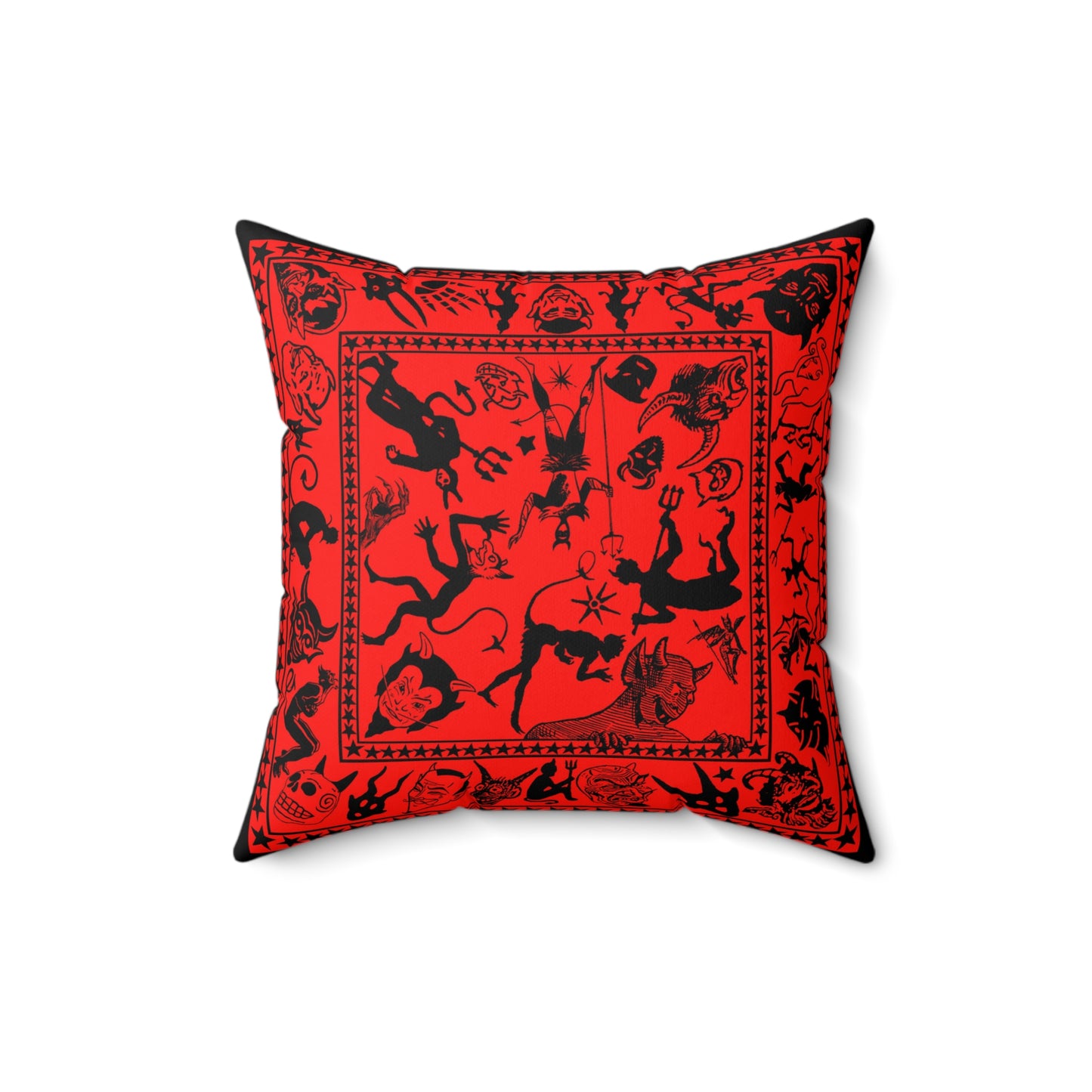 Vintage Devil Clip Art - Pillow
