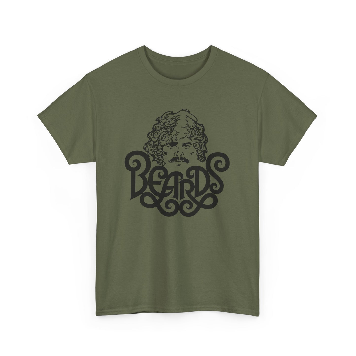 Beards Tshirt – Retro Gay Bear Tee with Vintage Script