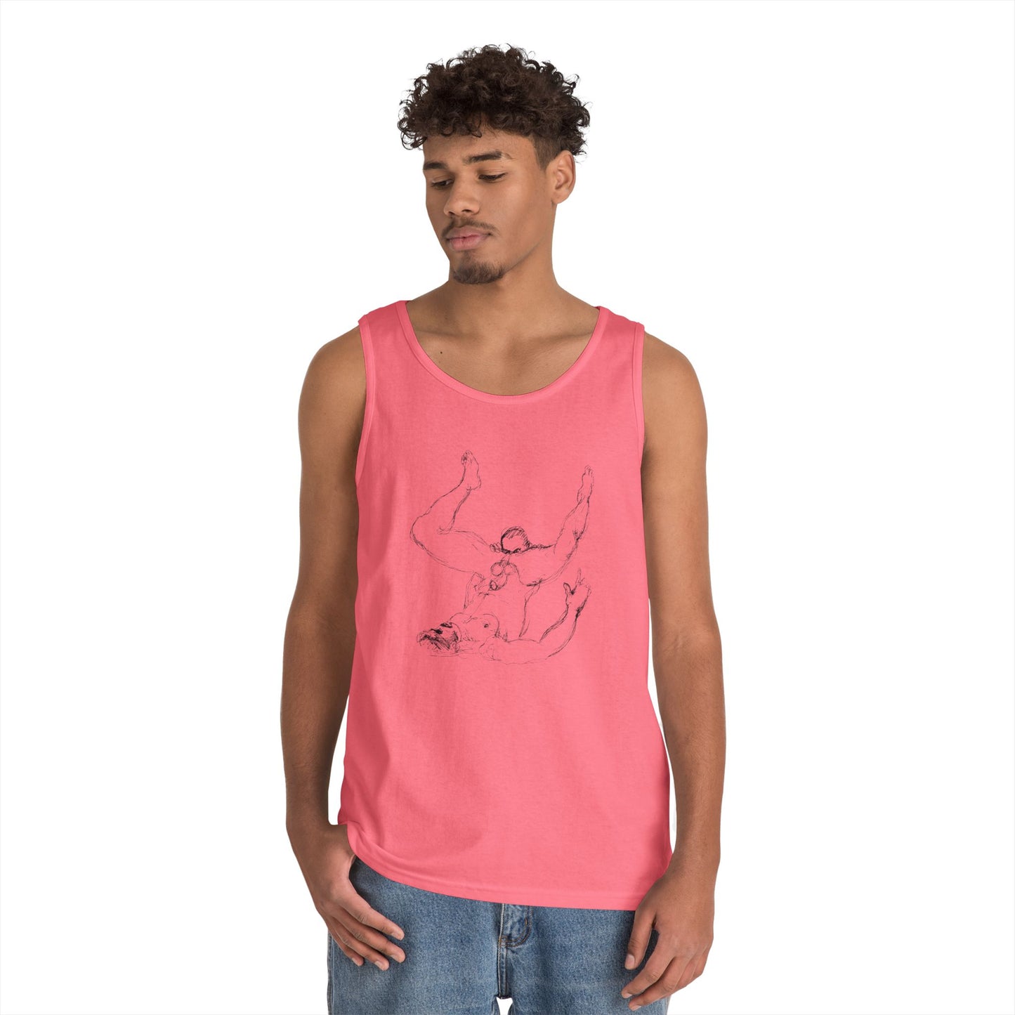 Rimming Tank Top – Gay Erotic Line Art Muscle Tee