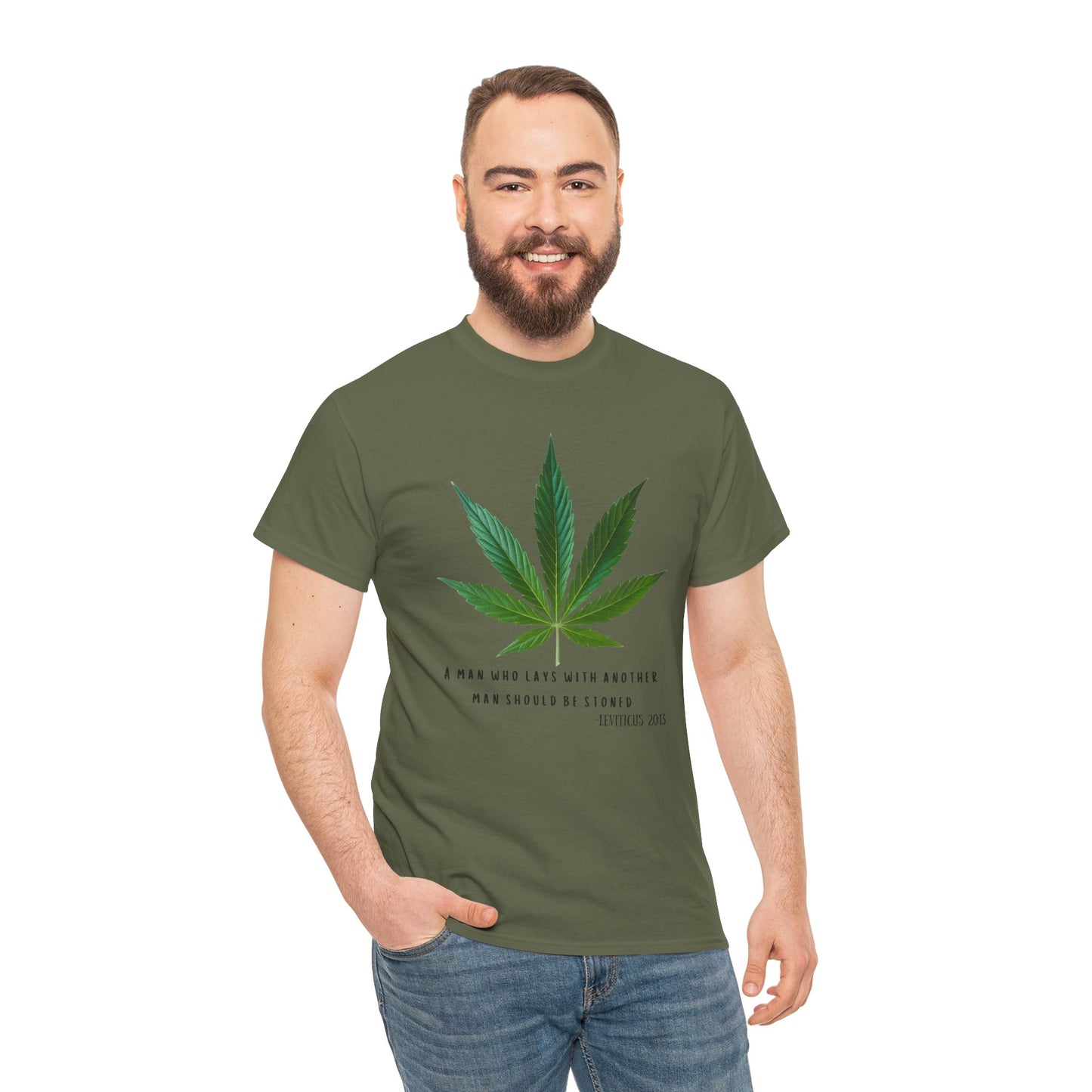 Gay Weed T-Shirt – Leviticus Satire Tee – Queer Bible Protest