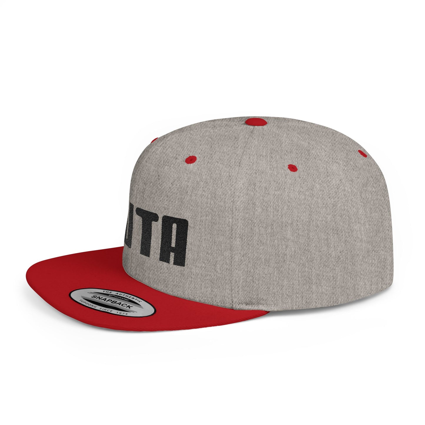 Puta - Black Stitching- Flat Bill Snapback Hat