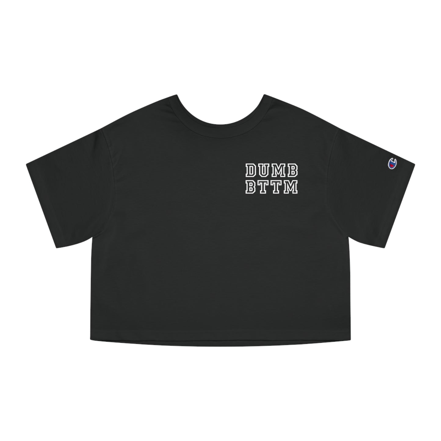 Dumb BTTM Crop Top | Queer Bimbo Shirt, Masc Bottom Tee, Gay Clubwear, Power Bottom Parody, Campy Kink Crop, Bratcore Top