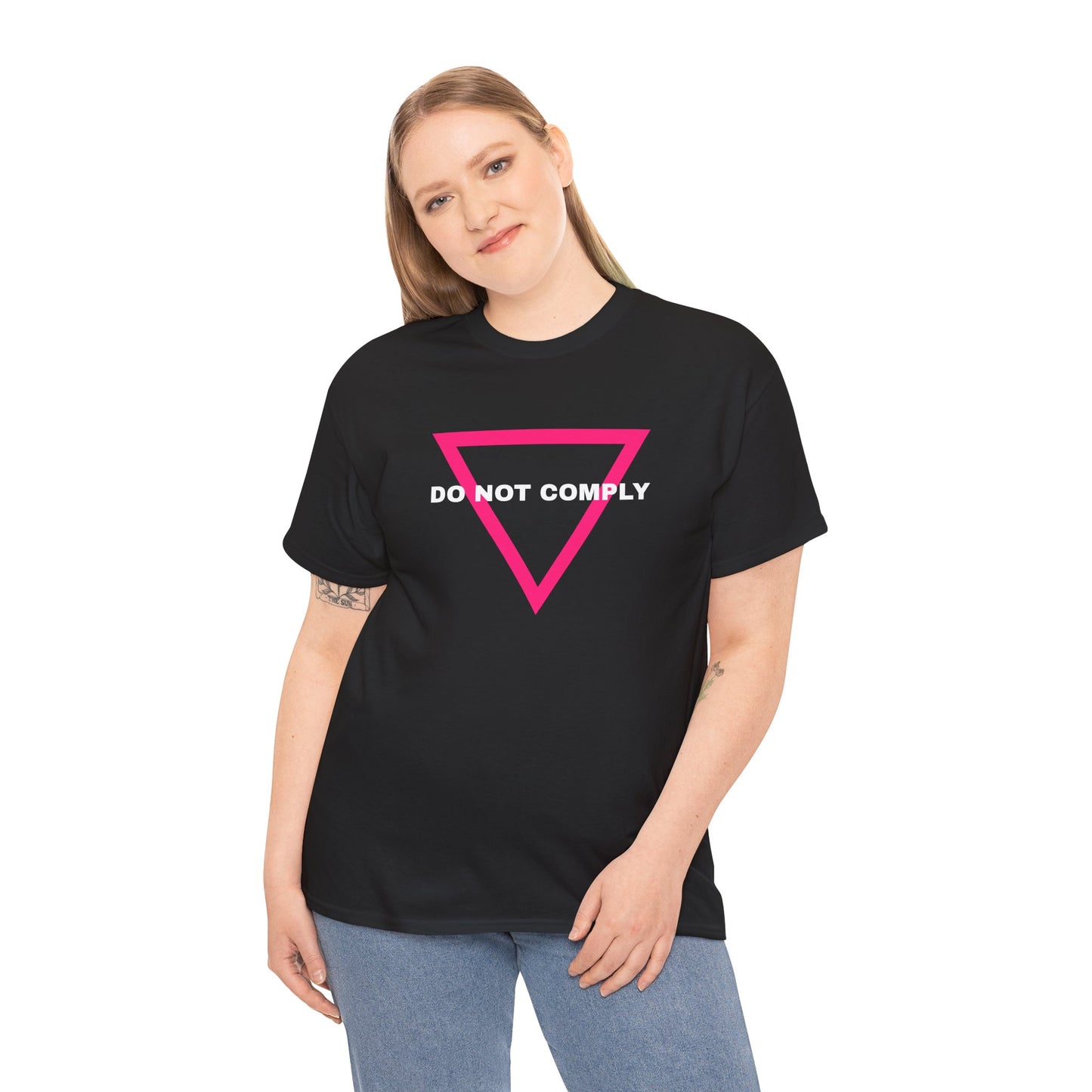 Do Not Comply Pink Triangle Queer Rights Tshirt | Variation on Best-Selling Pride T-shirt