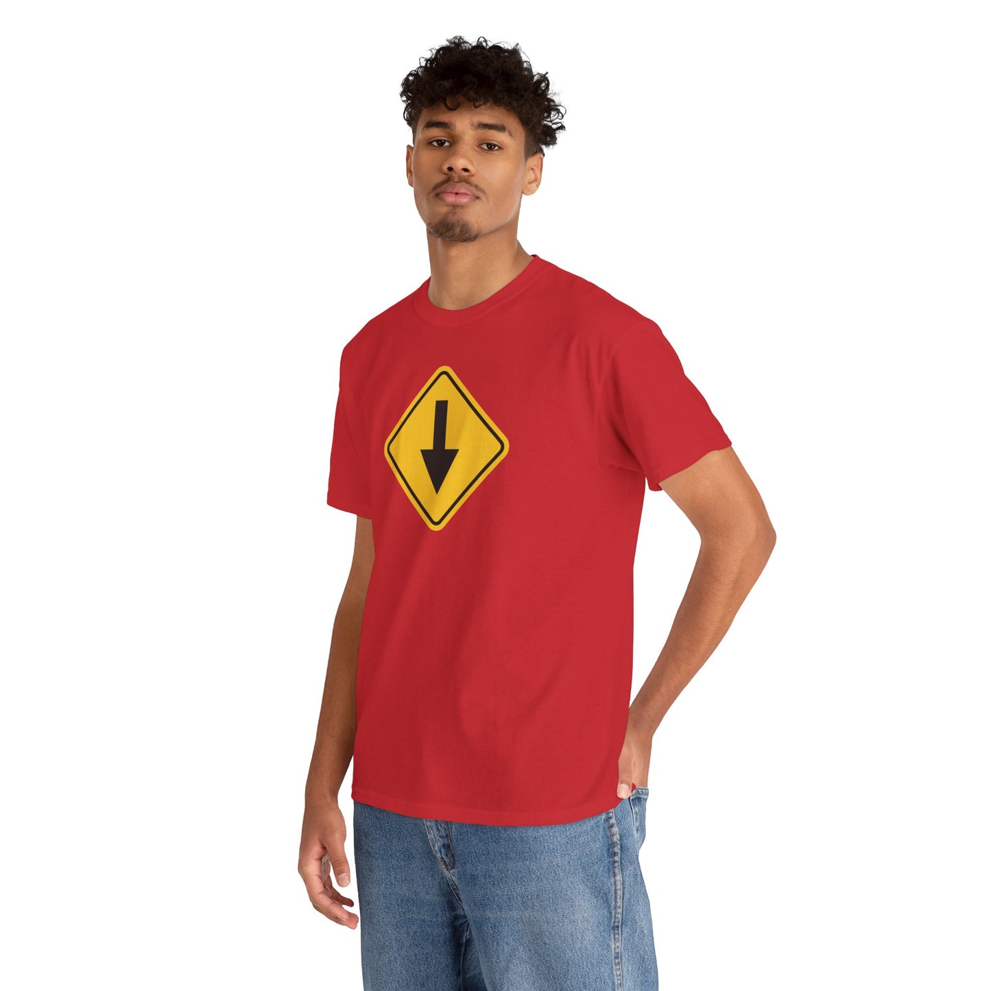 Bottom Down Arrow Traffic Sign Tee
