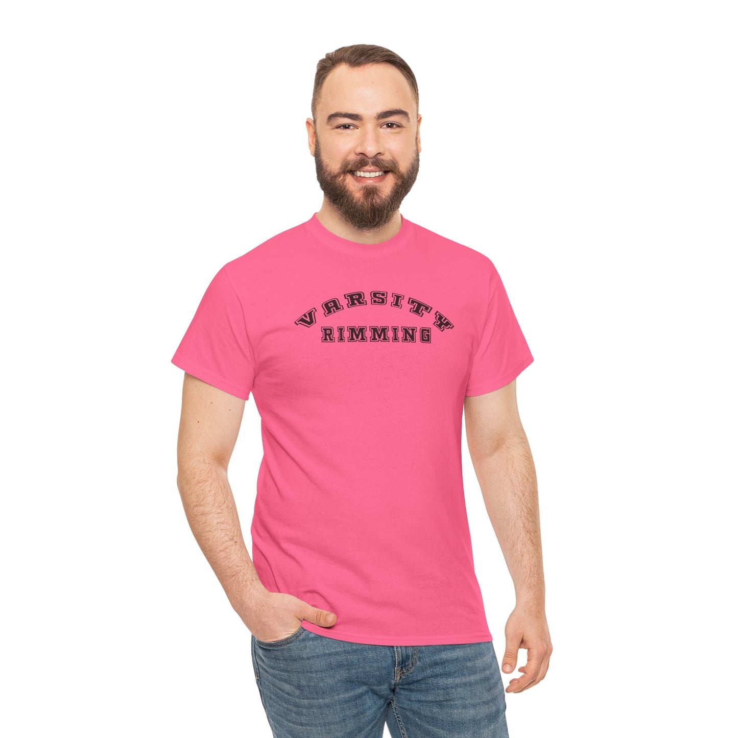 Varsity Rimming Shirt – Queer Jock Pride Tee – Camp Kinkwear