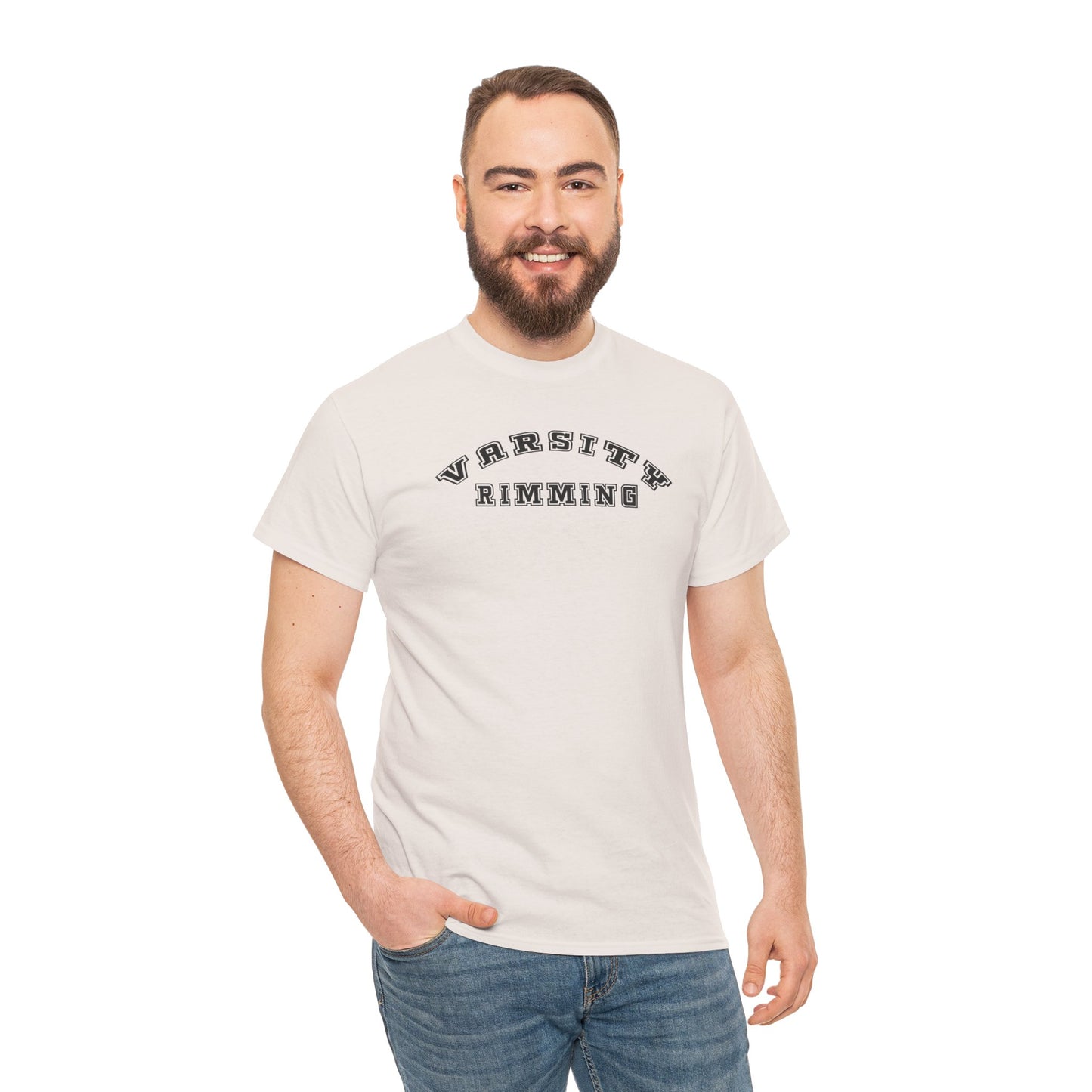 Varsity Rimming Shirt – Queer Jock Pride Tee – Camp Kinkwear