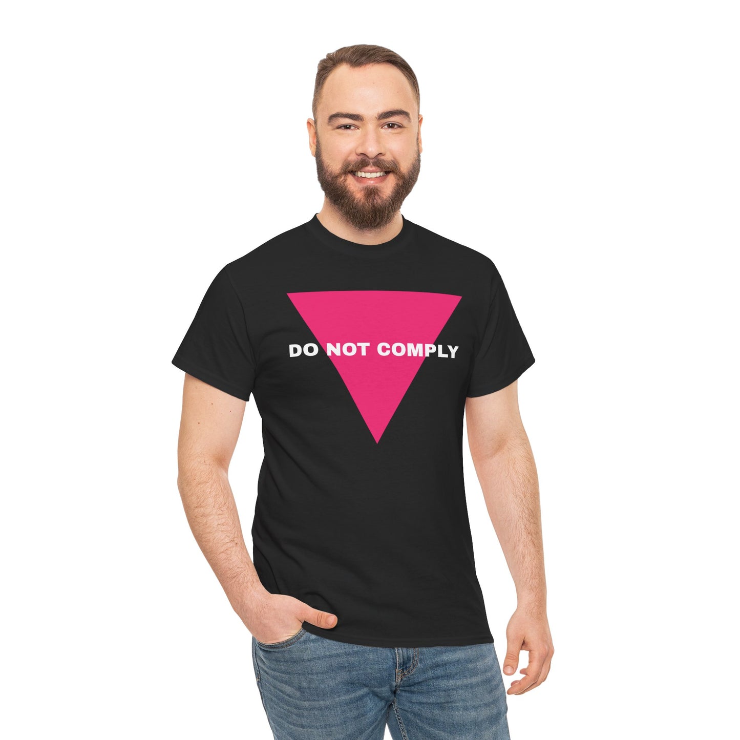 Do Not Comply T-Shirt – Pink Triangle Queer Protest Tee
