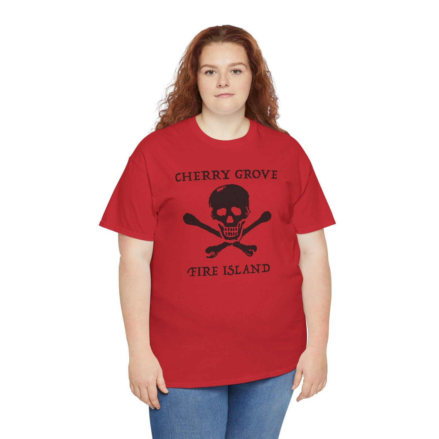 Cherry Grove Fire Island Skull Graphic T-Shirt
