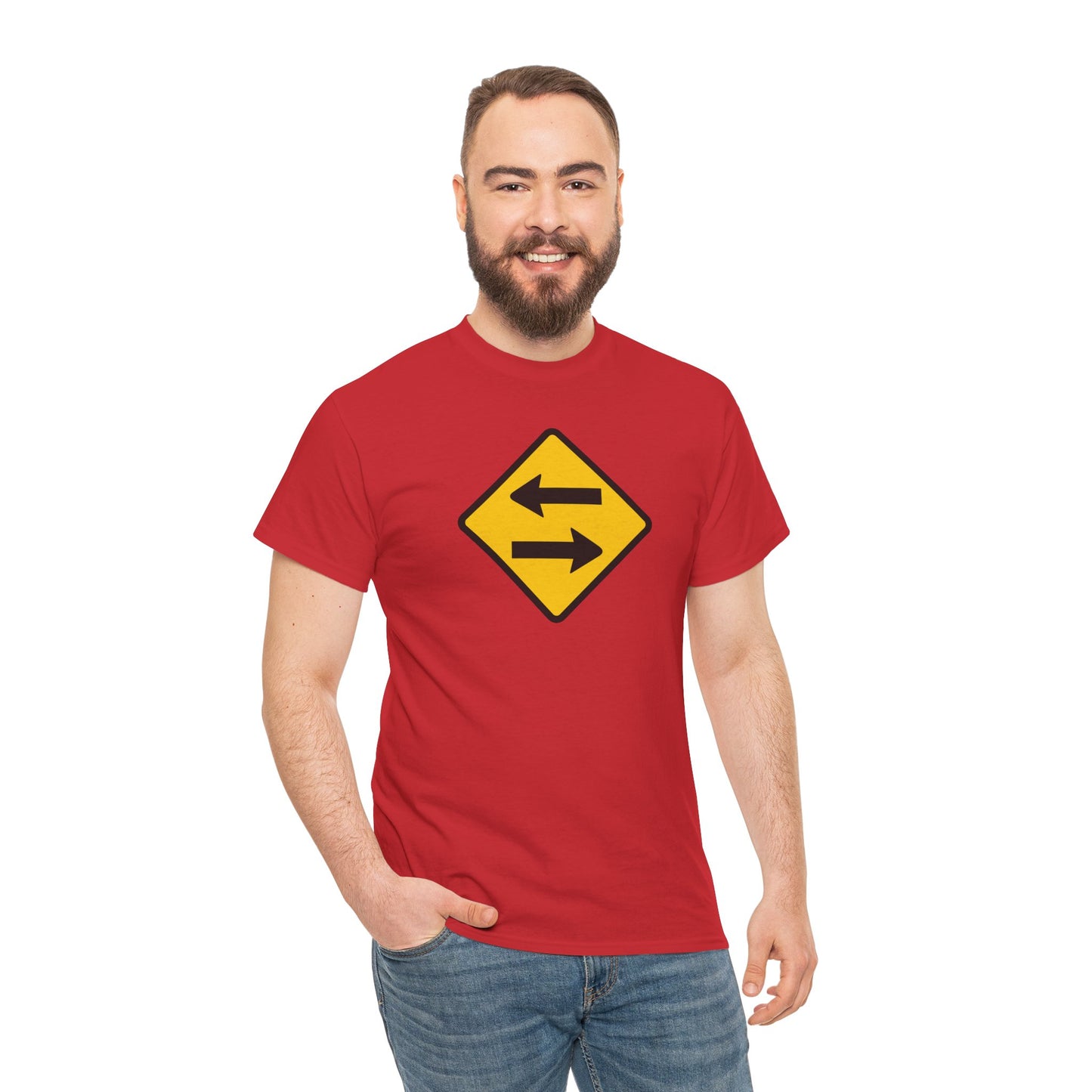 Side Two-Way Traffic Sign Tee