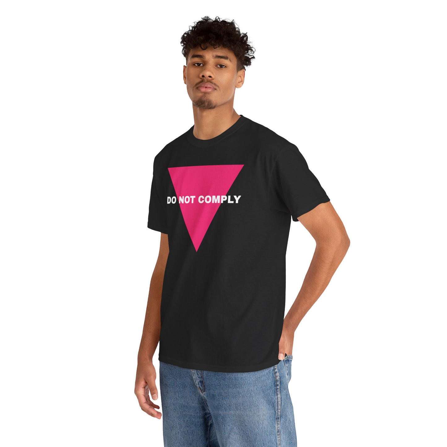 Do Not Comply T-Shirt – Pink Triangle Queer Protest Tee