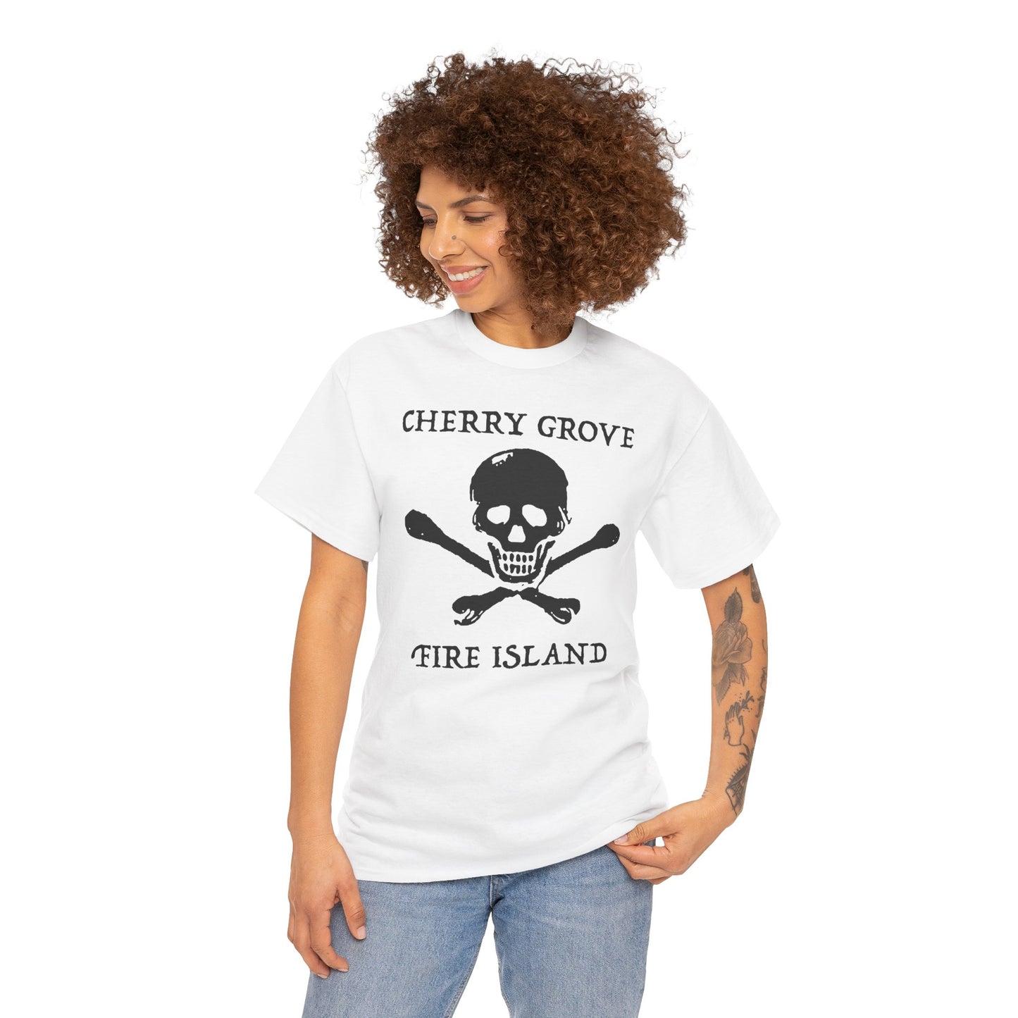 Cherry Grove Fire Island Tshirt – Skull Graphic Gay Pirate Tee