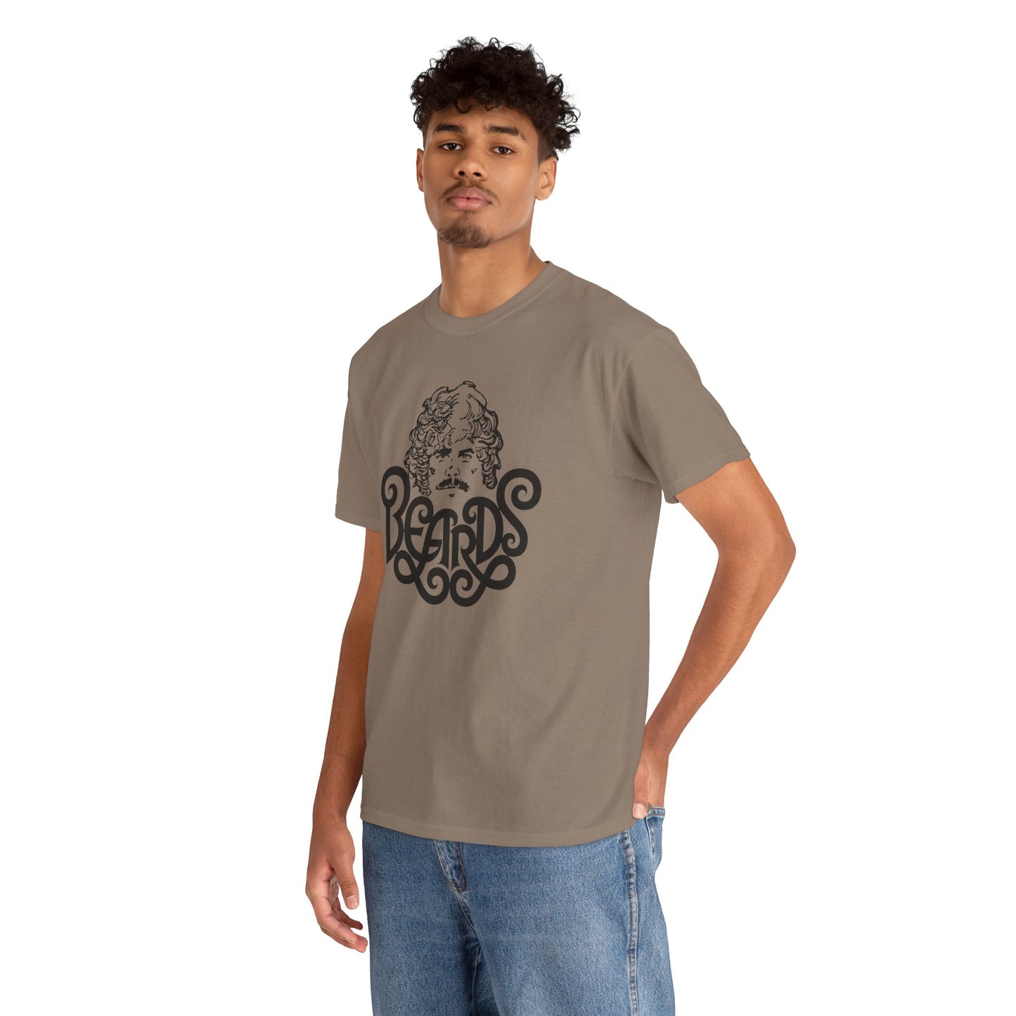 Beards Tshirt – Retro Gay Bear Tee with Vintage Script