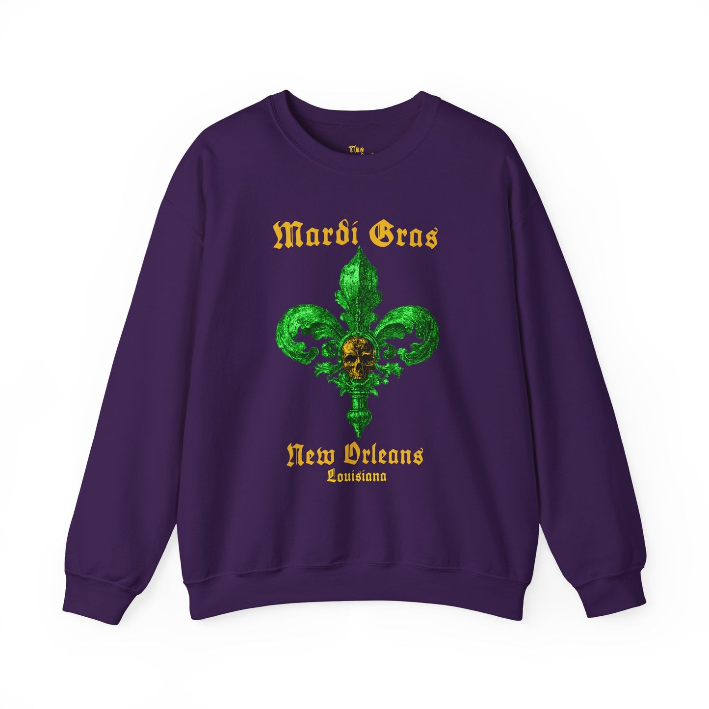 Mardi Gras Fleur De Lis with Skull - Sweatshirt