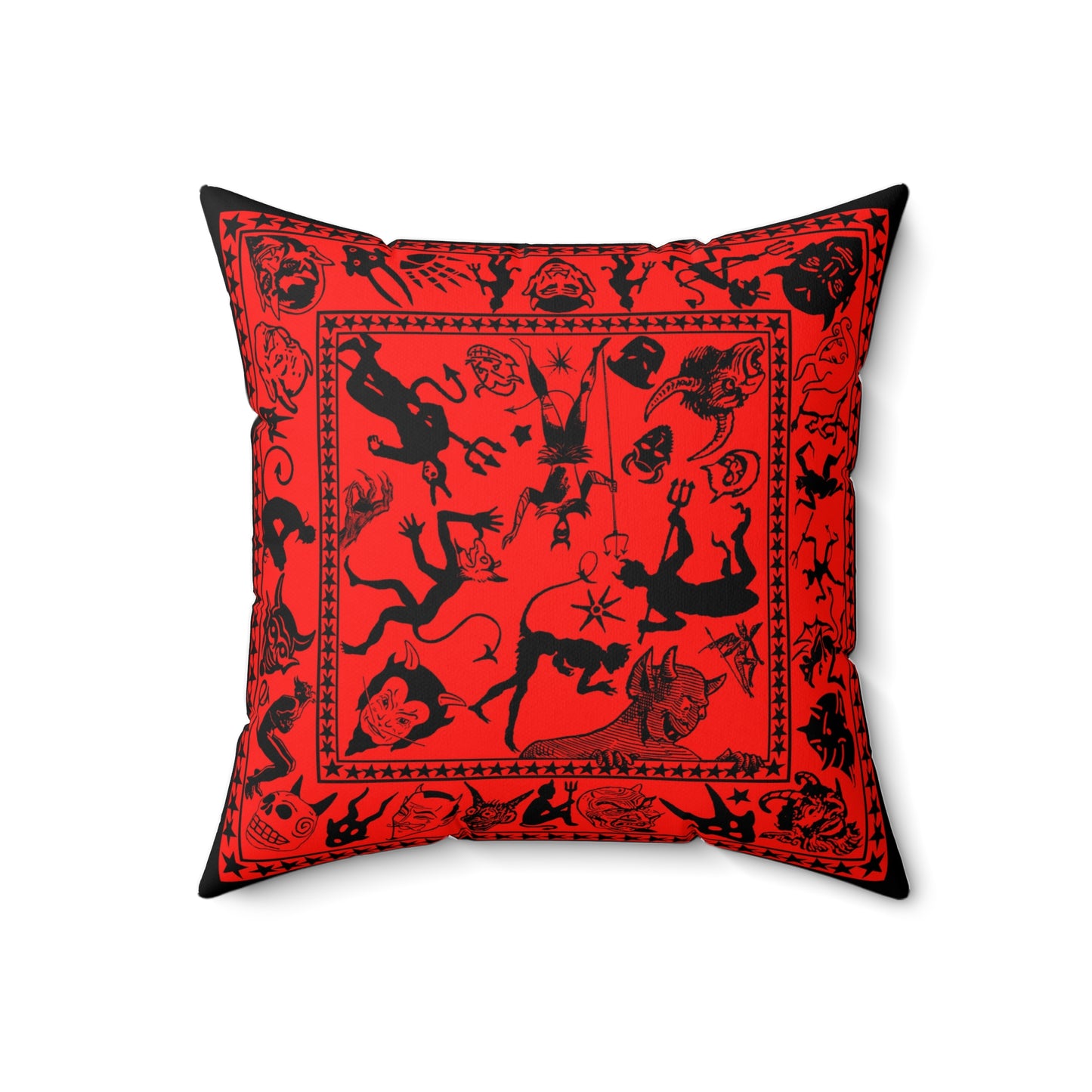 Vintage Devil Clip Art - Pillow