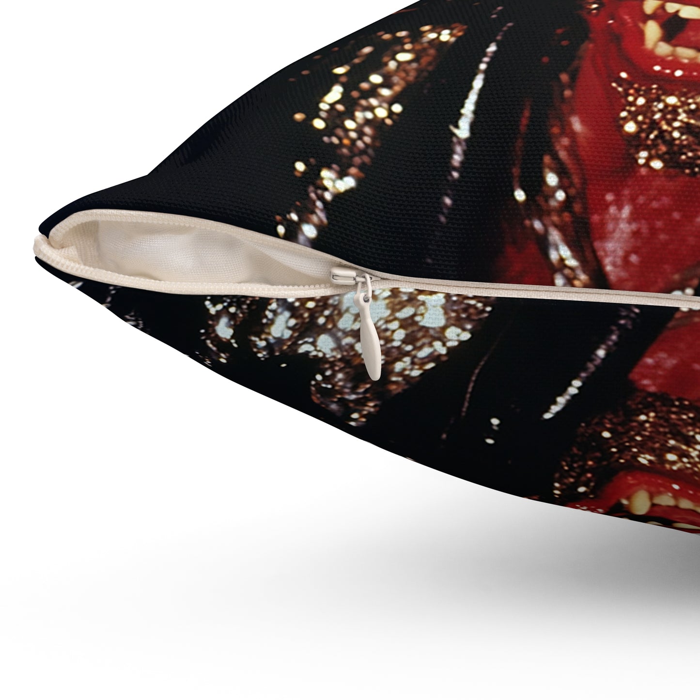 Pillow - Glam Rock Werewolf Horror Fashion Glitter Wolf Square Pillow