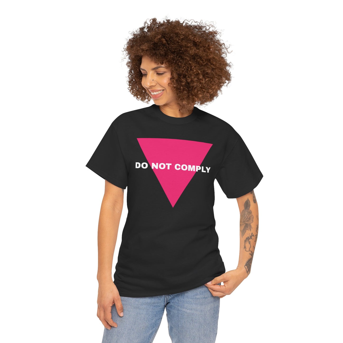 Do Not Comply T-Shirt – Pink Triangle Queer Protest Tee