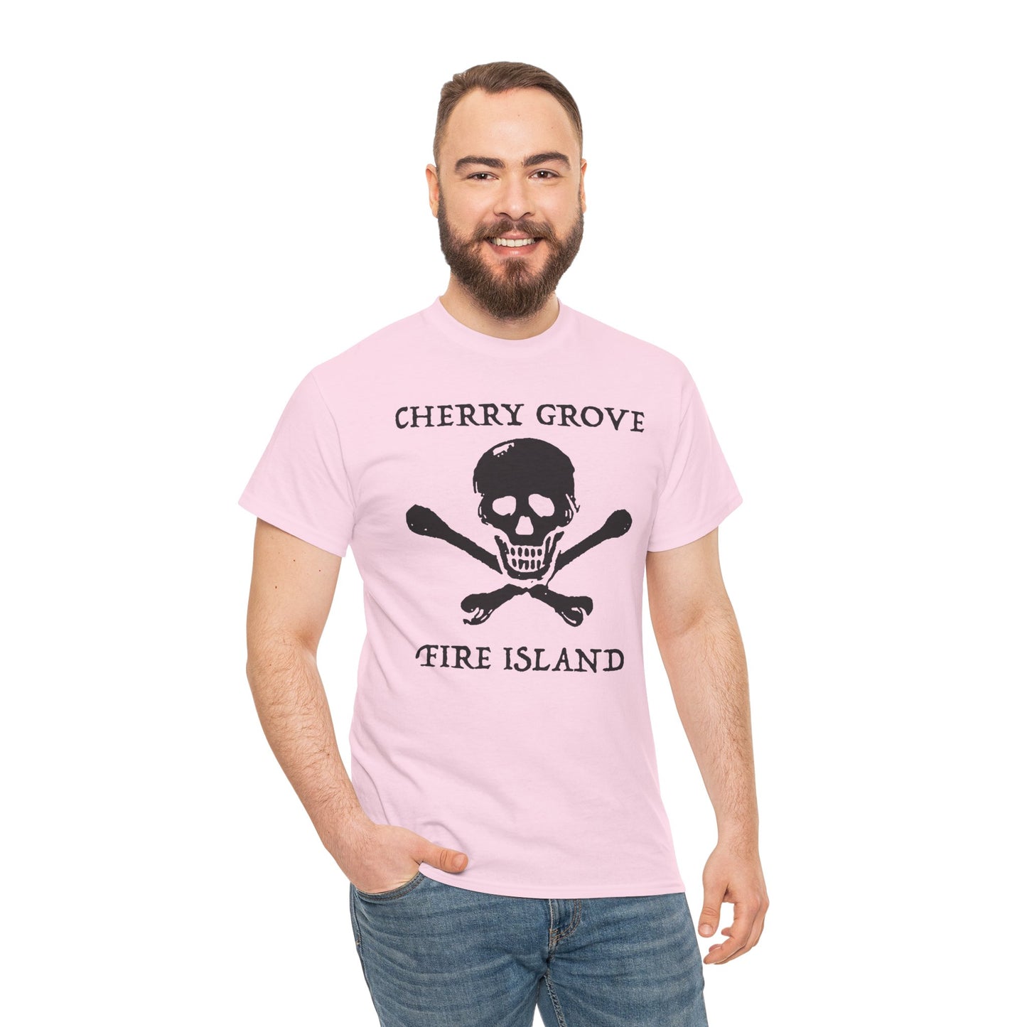 Cherry Grove Fire Island Tshirt – Skull Graphic Gay Pirate Tee