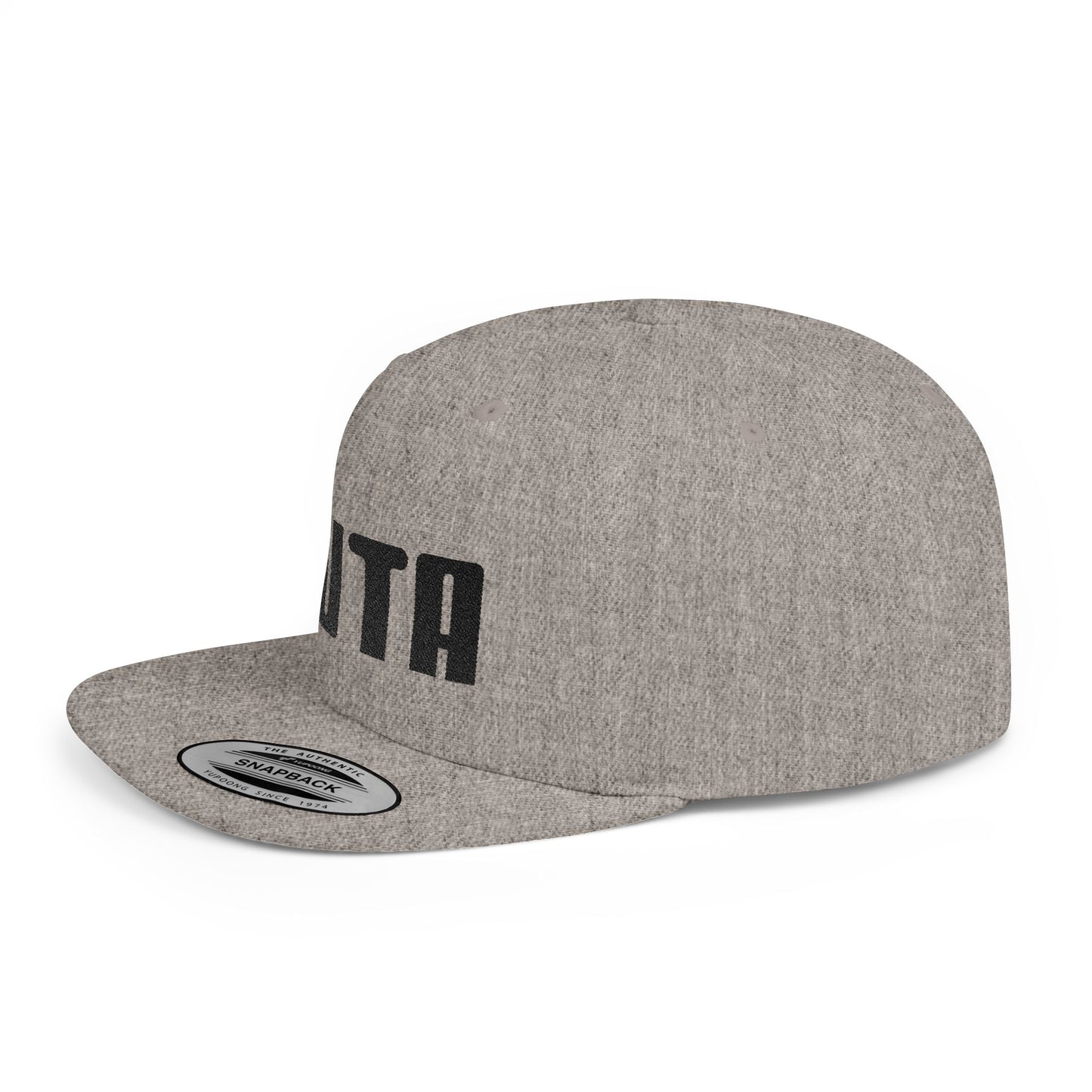 Puta - Black Stitching- Flat Bill Snapback Hat