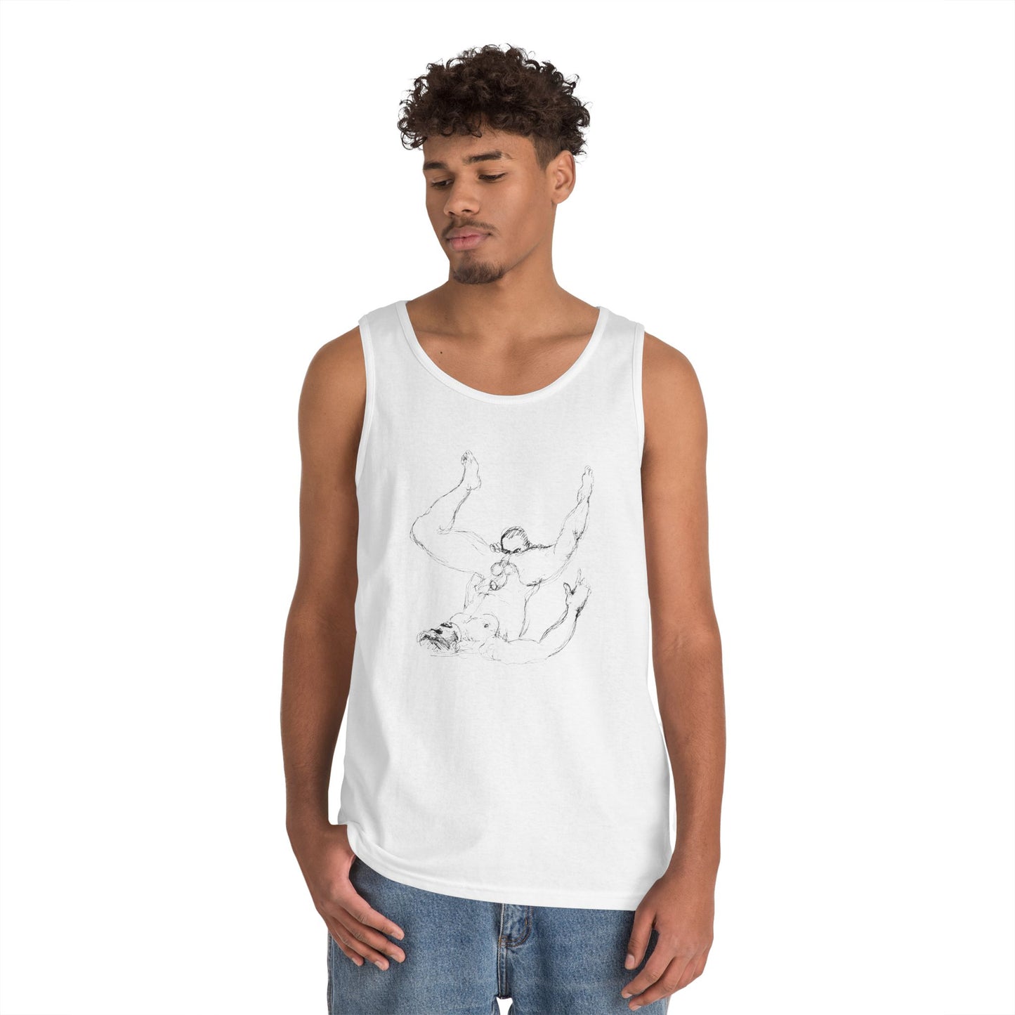 Rimming Tank Top – Gay Erotic Line Art Muscle Tee