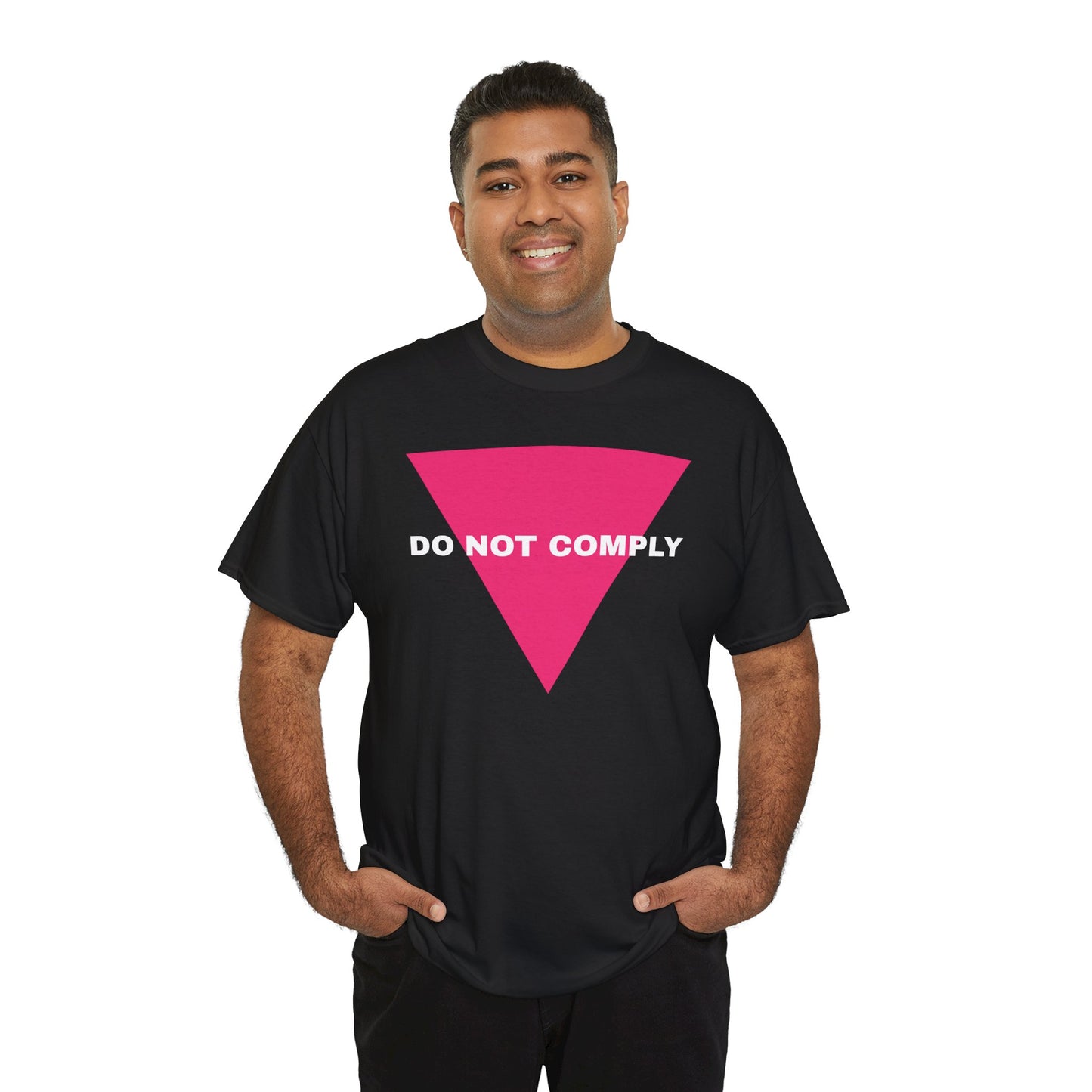 Do Not Comply T-Shirt – Pink Triangle Queer Protest Tee