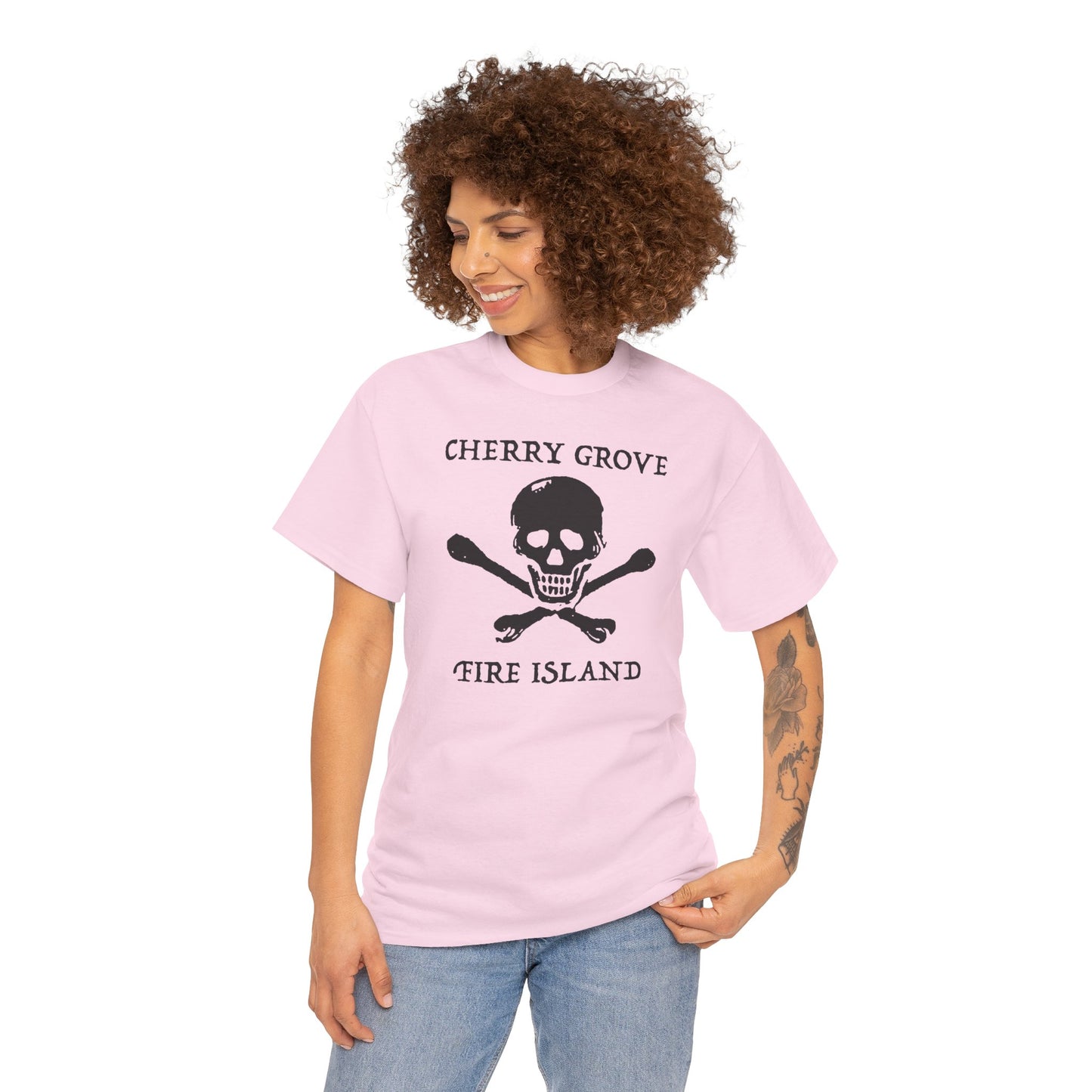 Cherry Grove Fire Island Skull Graphic T-Shirt