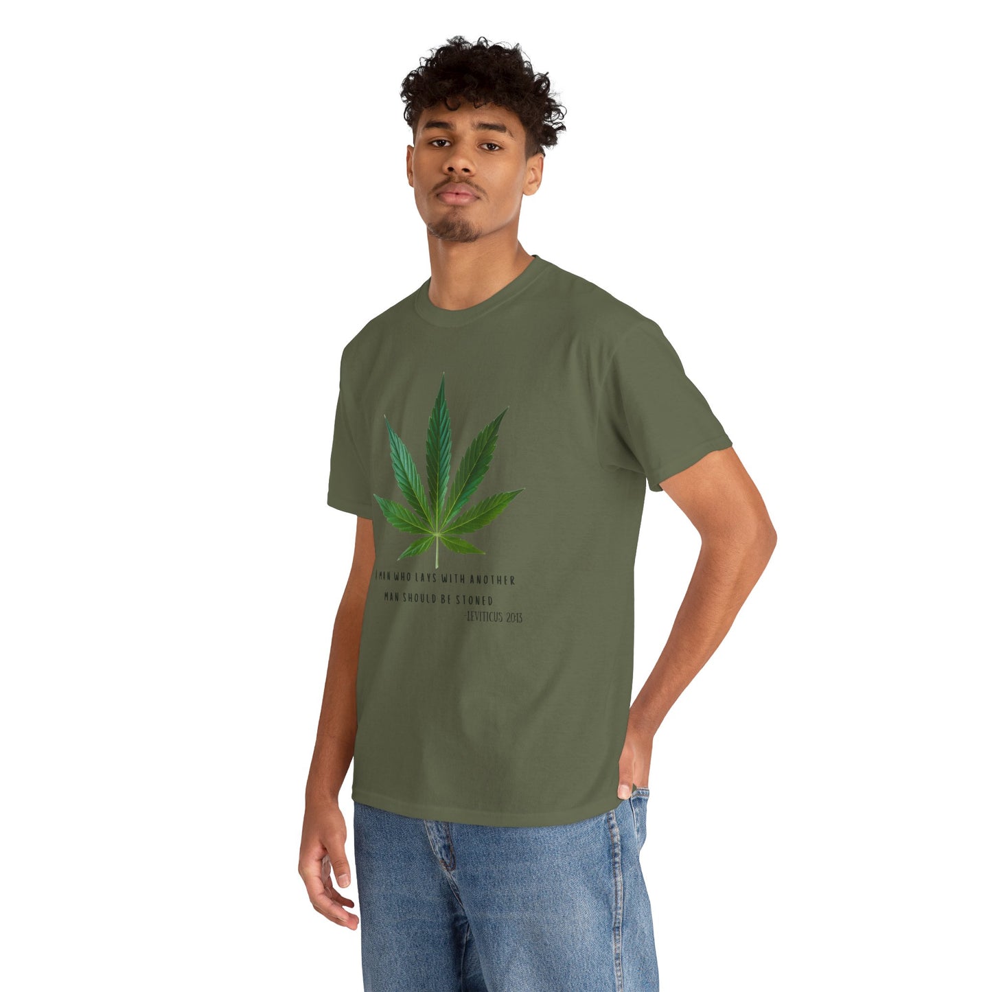 Gay Weed T-Shirt – Leviticus Satire Tee – Queer Bible Protest