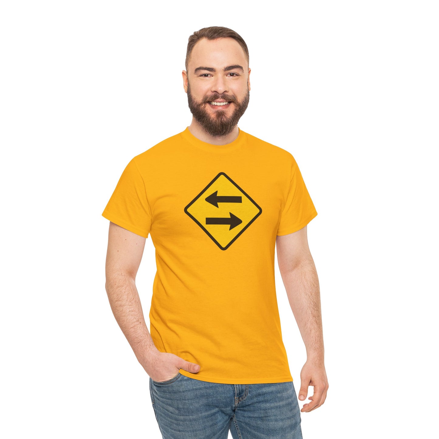 Side Two-Way Traffic Sign Tee