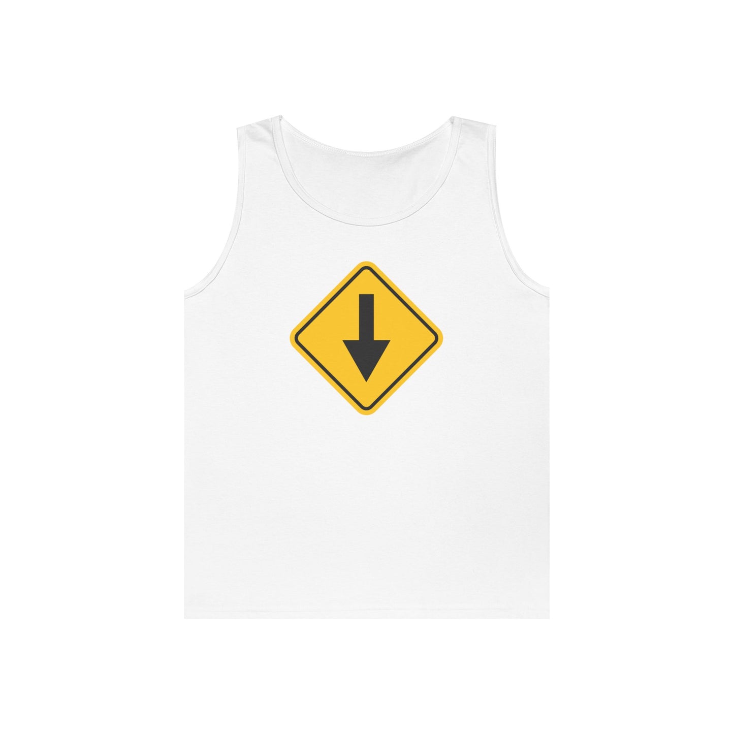 Bottom Down Arrow Road Sign Tank