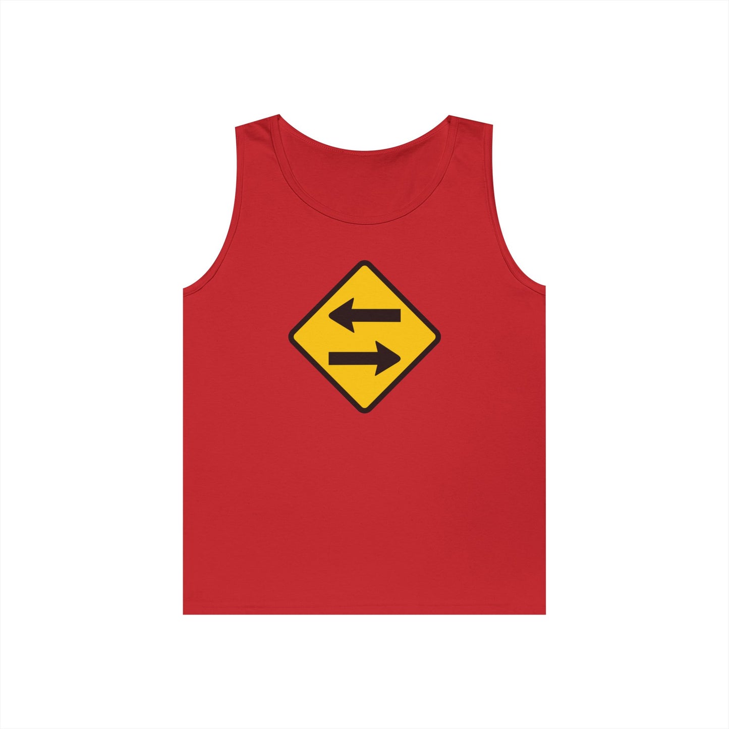 Side Two-Way Road Sign Tank