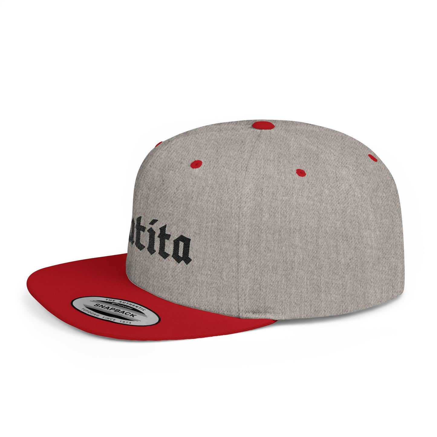 Putita - Old English - Flat Bill Snapback - Black Stitching