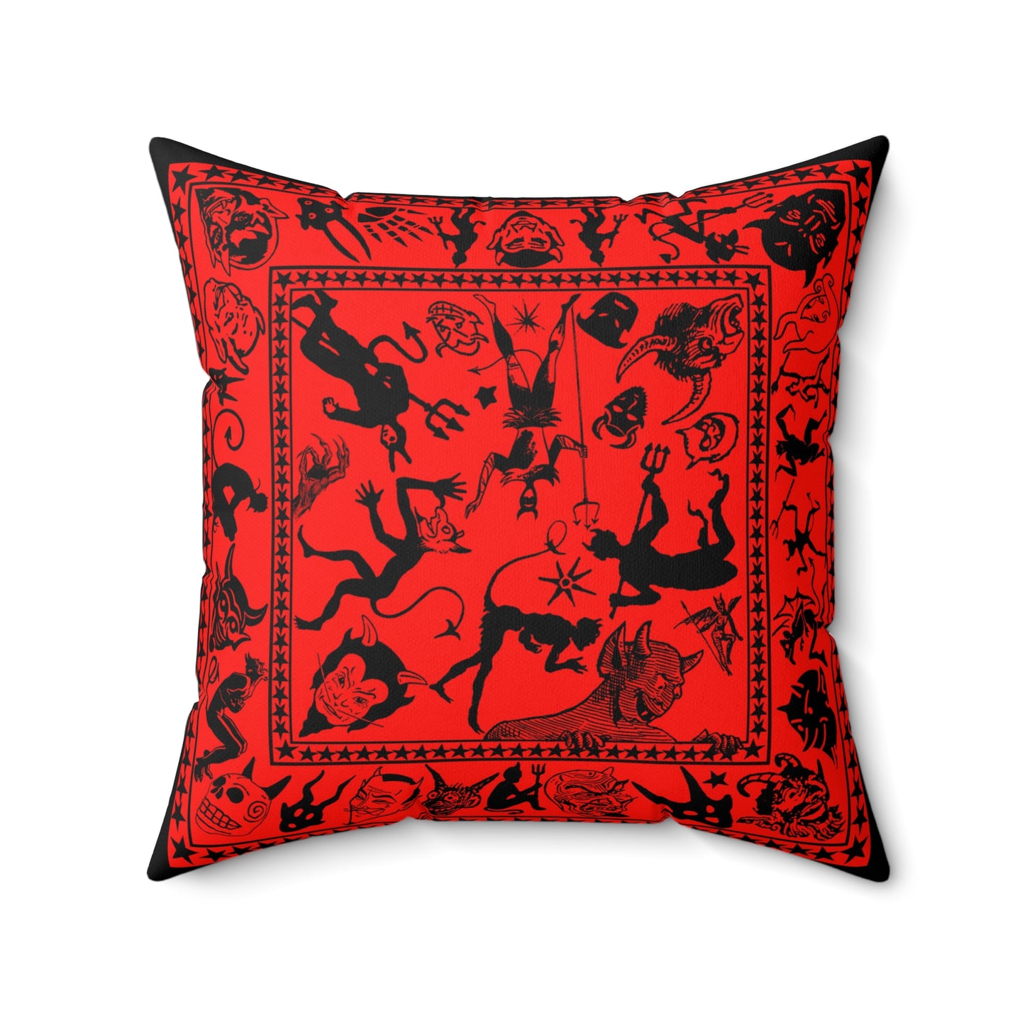 Vintage Devil Clip Art - Pillow