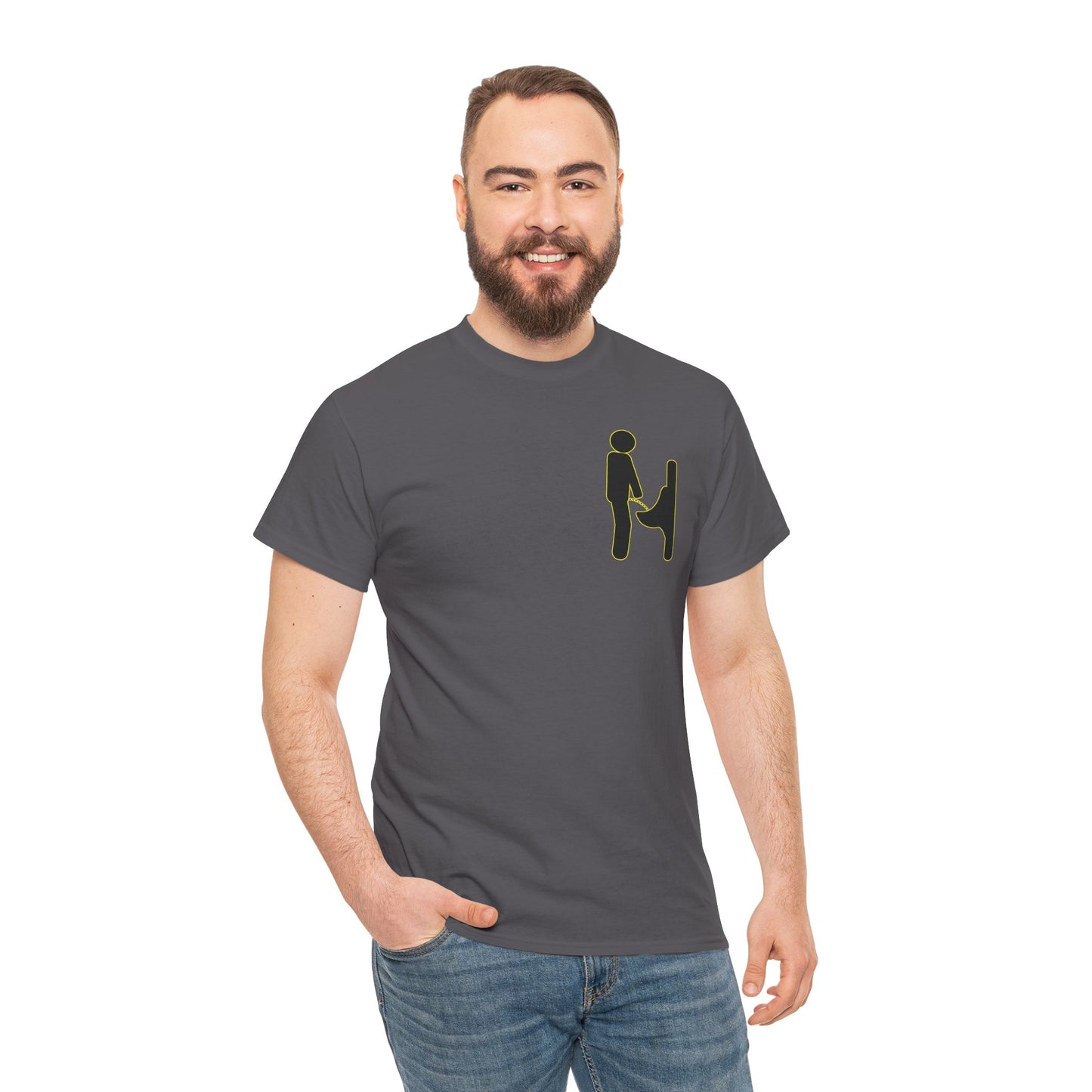 Minimal Urinal Icon Graphic T-Shirt