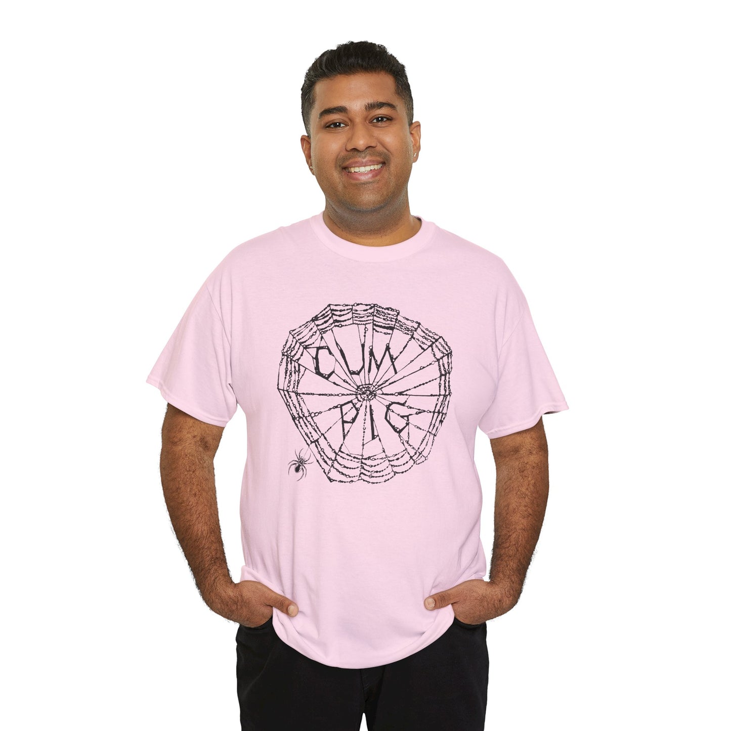 Cum Pig Parody Spiderweb Tee