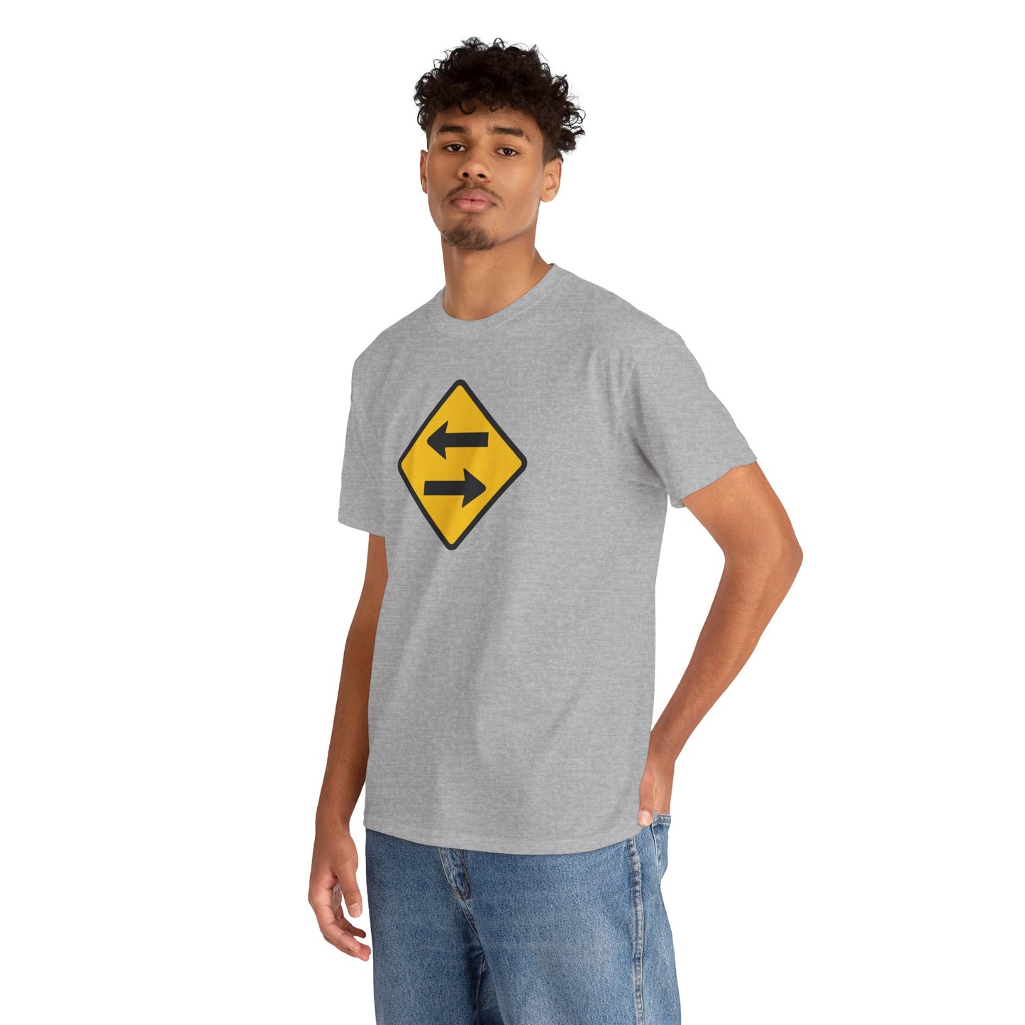 Side Two-Way Traffic Sign Tee