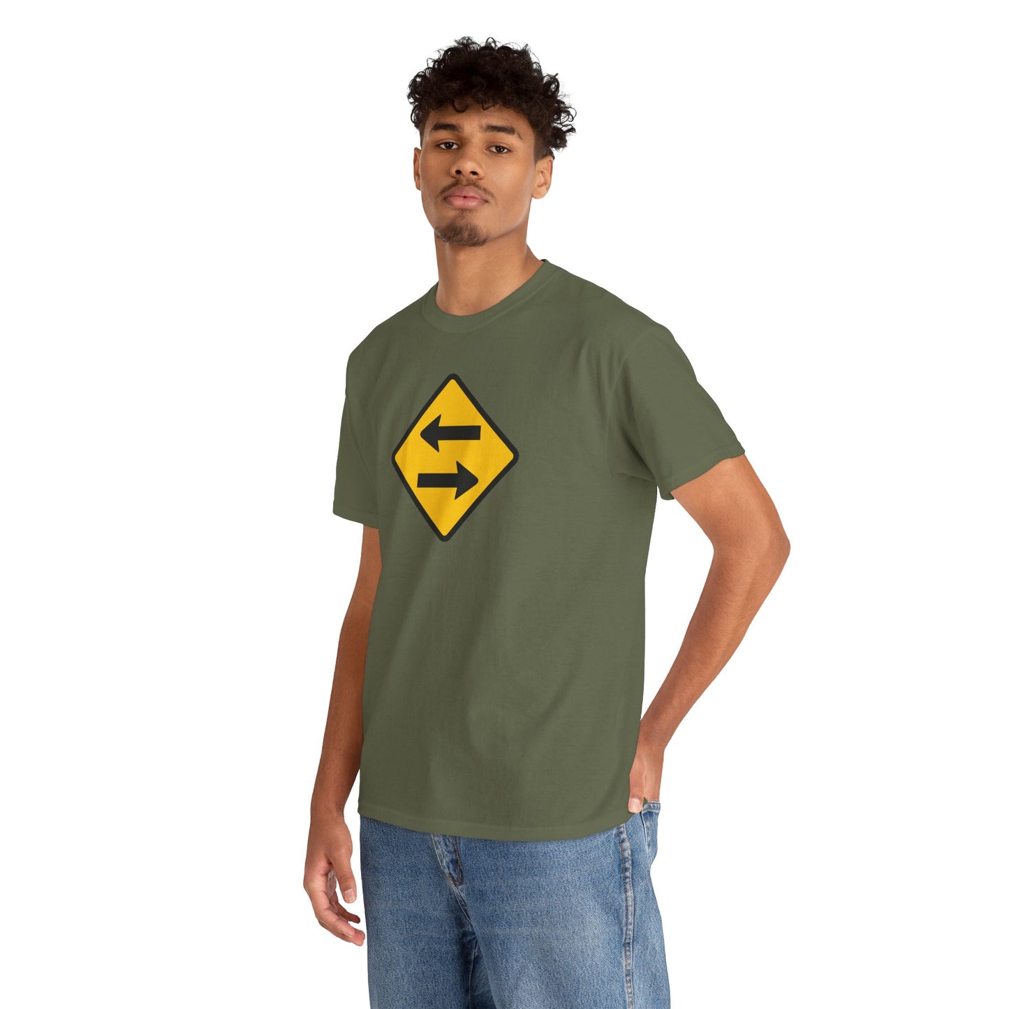 Side Two-Way Traffic Sign Tee