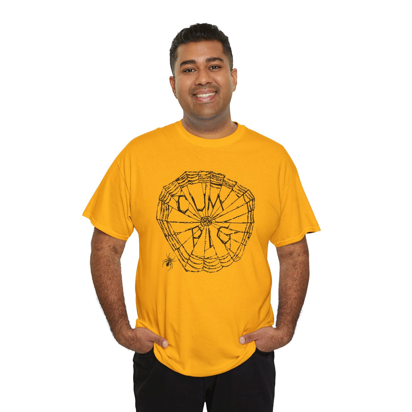 Cum Pig Parody Spiderweb Tee