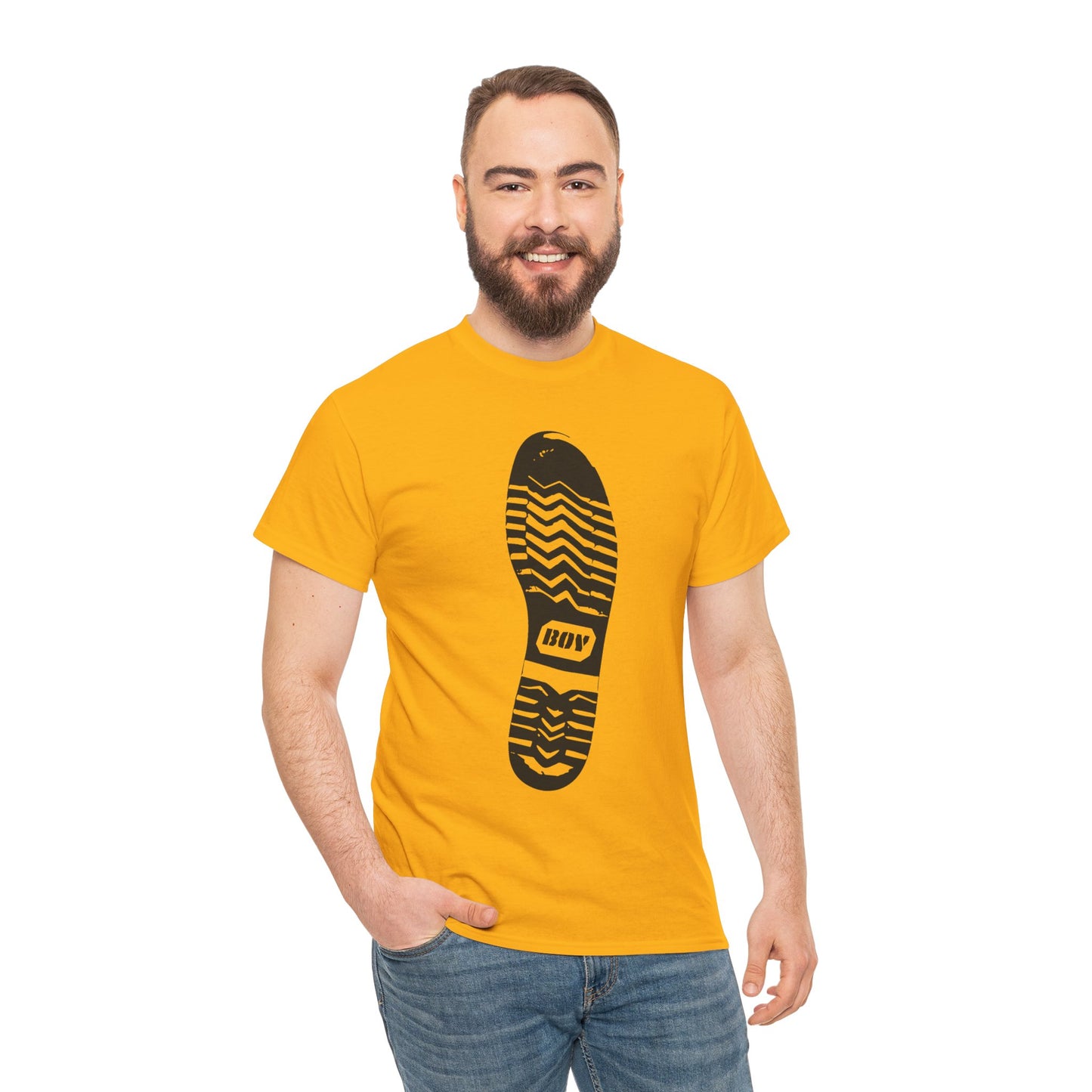 Boy Boot Tread Tshirt | Leather Kink Fetish Sub Tee | BDSM Bondage T-shirt | Gay Fetishwear Shirt | Queer Leather Streetwear