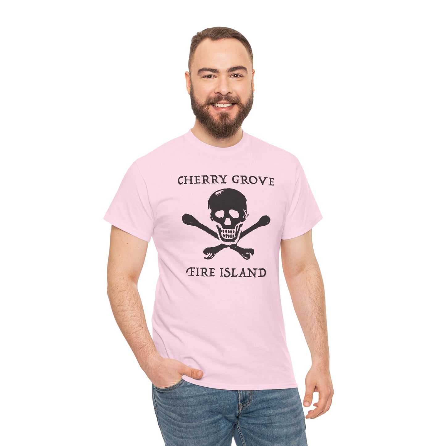 Cherry Grove Fire Island Skull Graphic T-Shirt