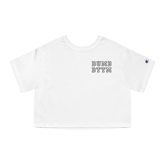 Dumb BTTM Crop Top | Queer Bimbo Shirt, Masc Bottom Tee, Gay Clubwear, Power Bottom Parody, Campy Kink Crop, Bratcore Top