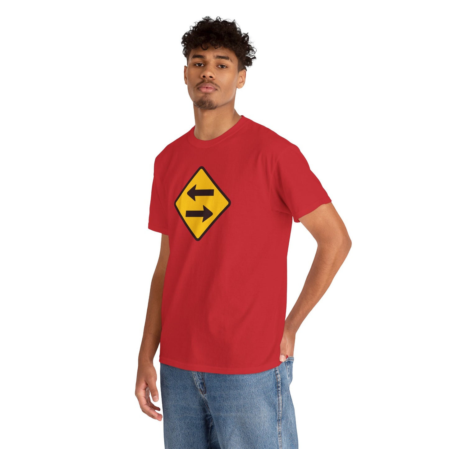 Side Two-Way Traffic Sign Tee