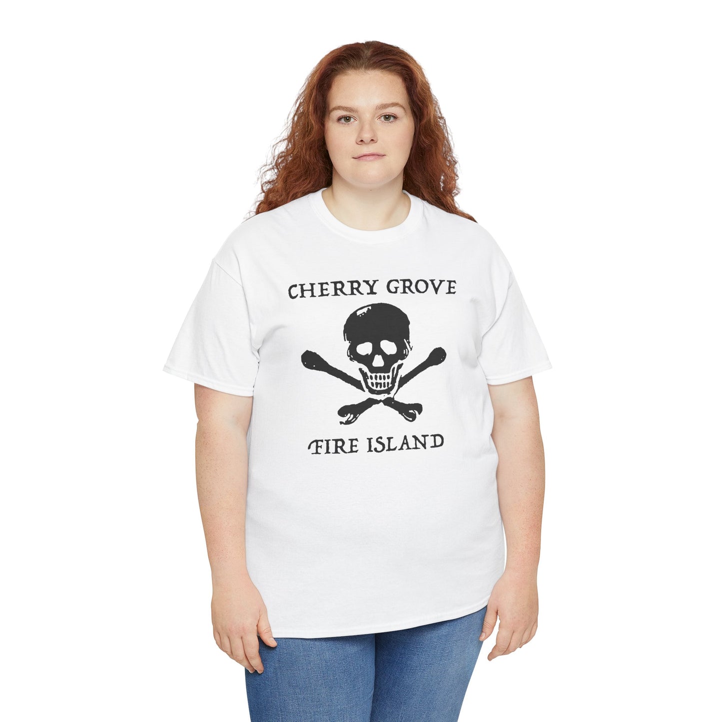 Cherry Grove Fire Island Skull Graphic T-Shirt