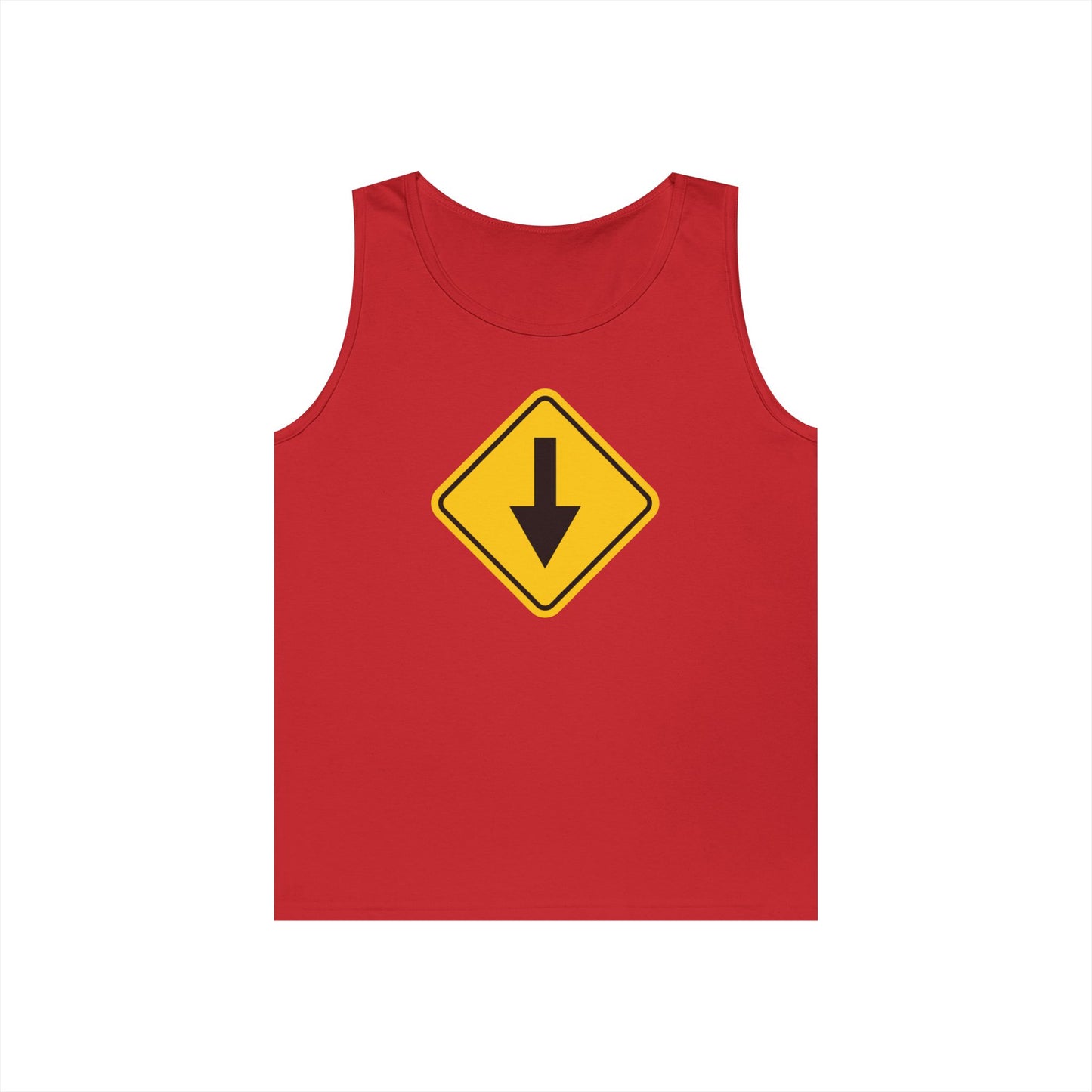 Bottom Down Arrow Road Sign Tank