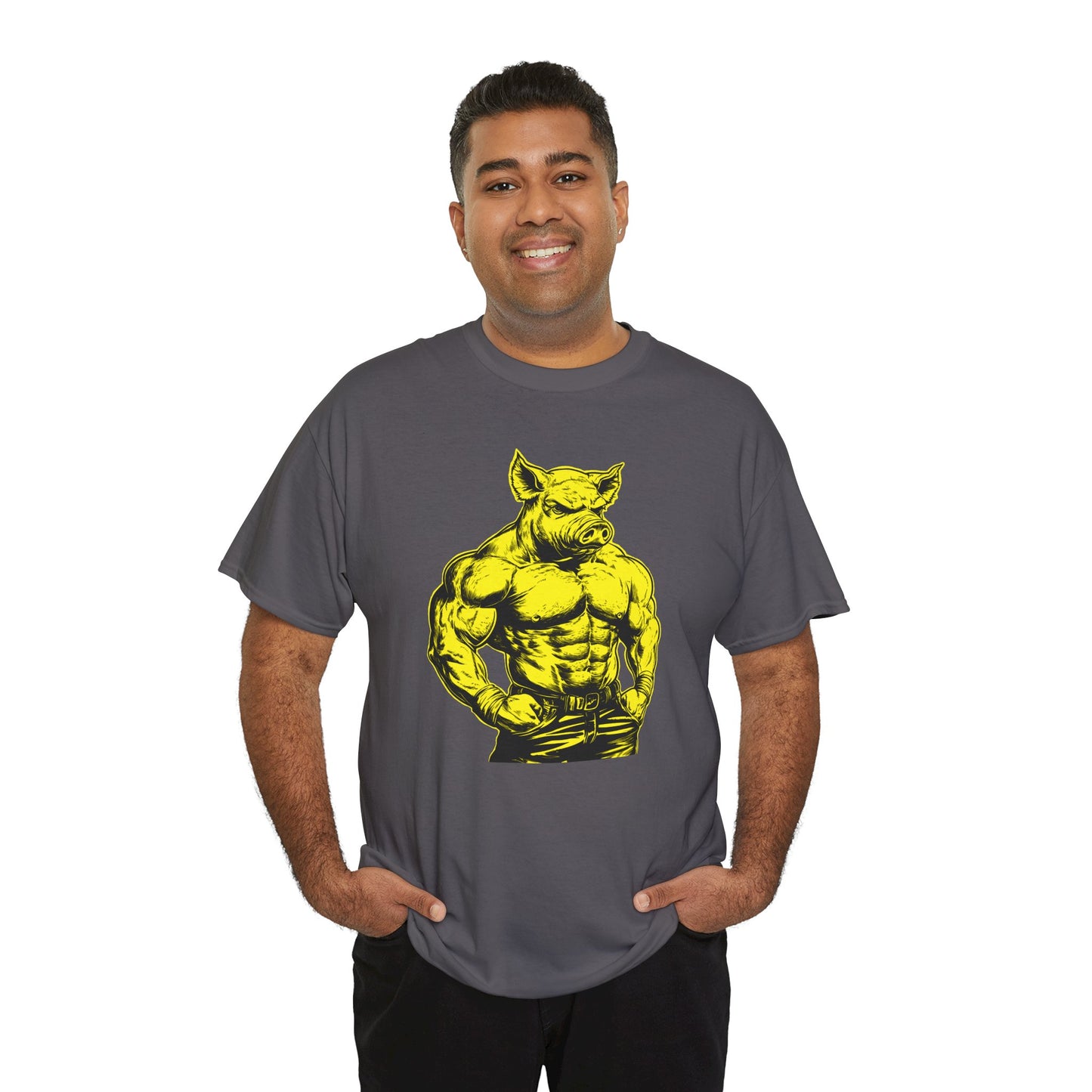 Pig Muscle Daddy Graphic T-Shirt
