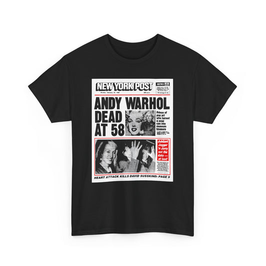 Andy Warhol Dead at 58 - T-Shirt