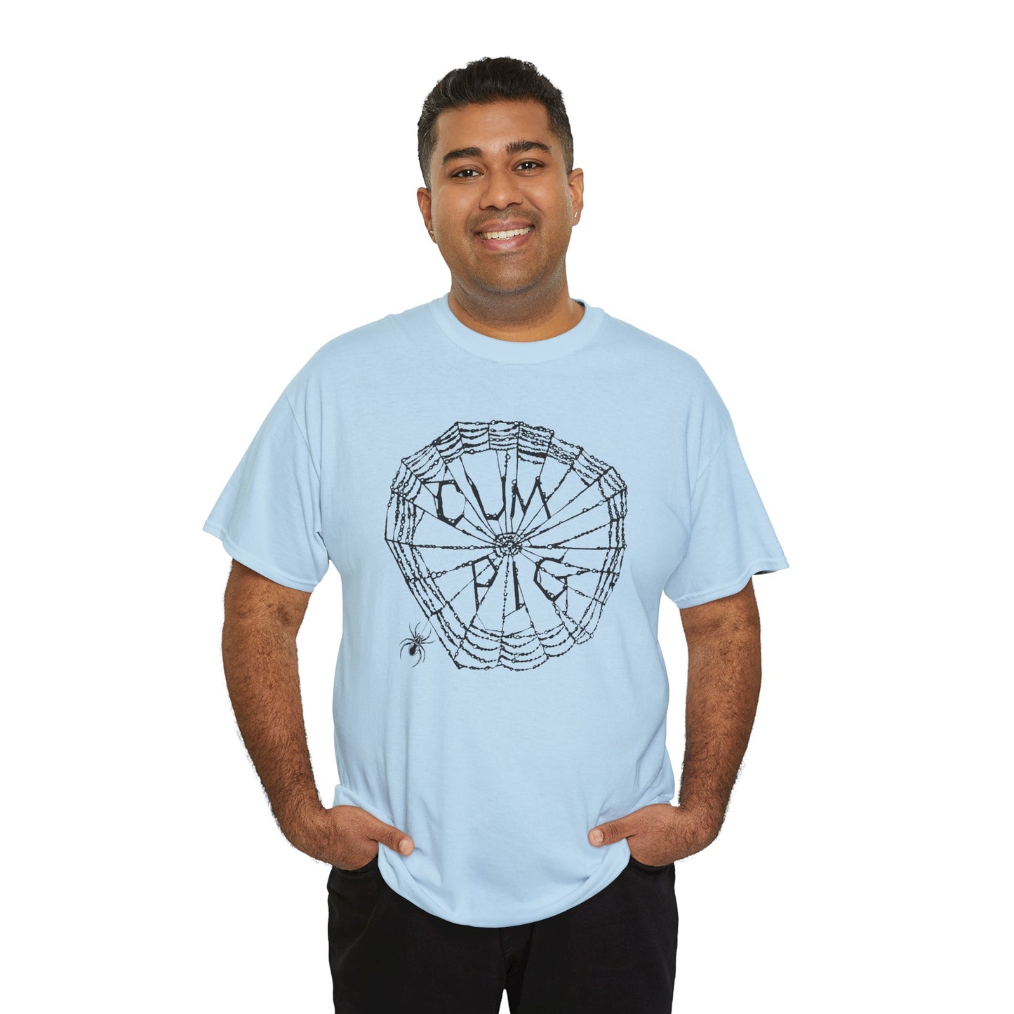 Cum Pig Parody Spiderweb Tee